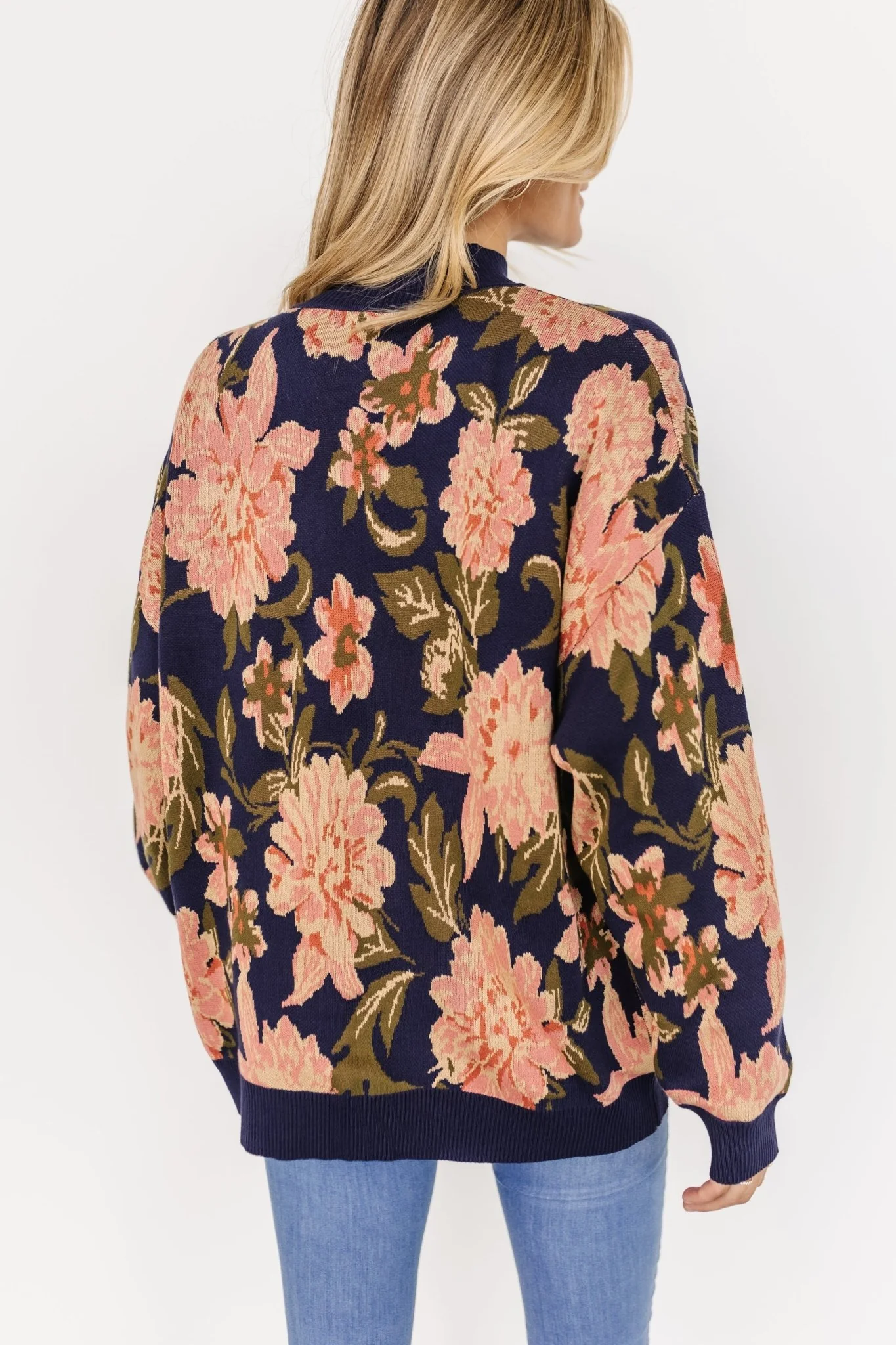 Polly Sweater | Navy Multi Floral