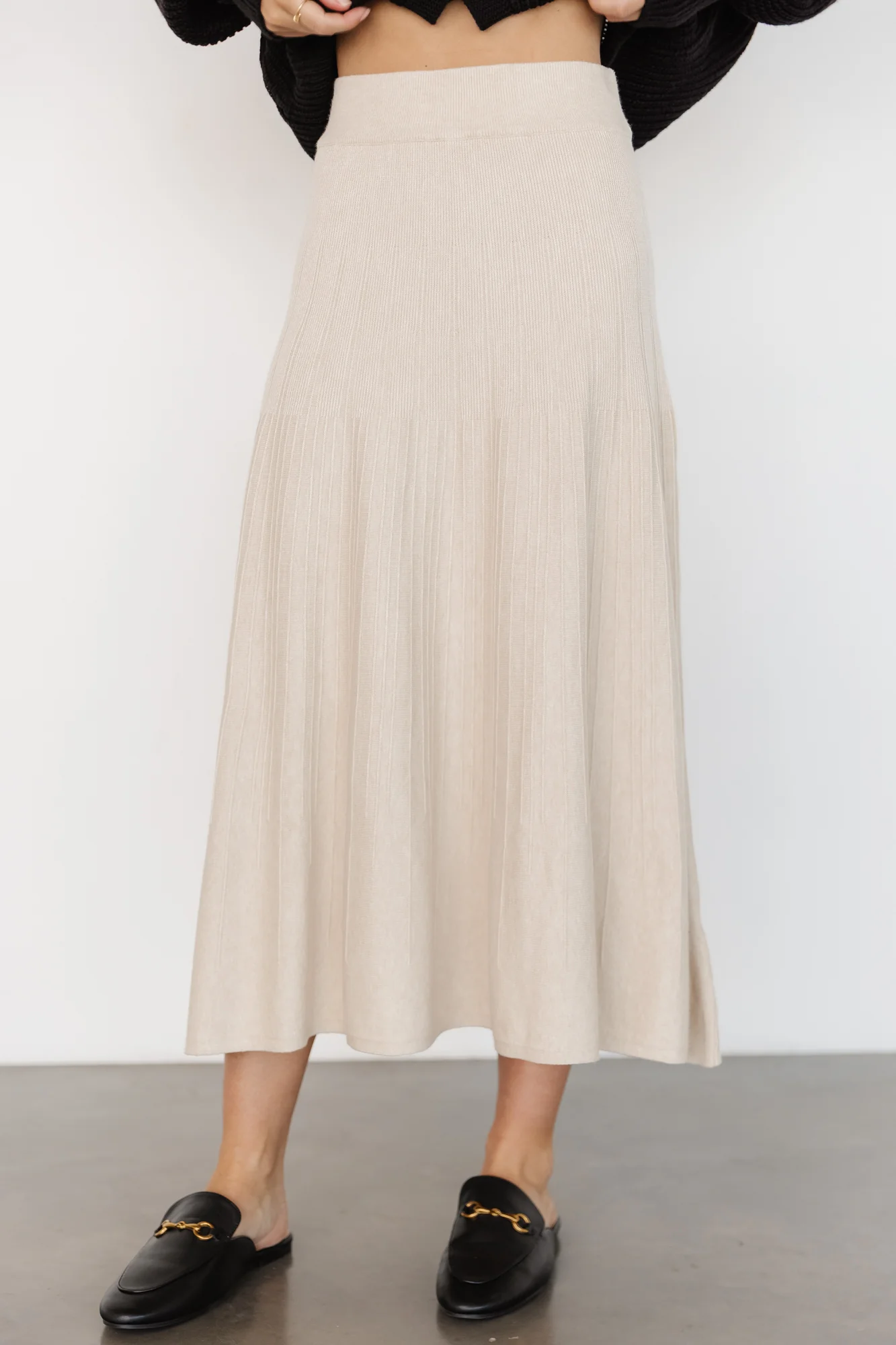 Carynn Knit Midi Skirt | Natural
