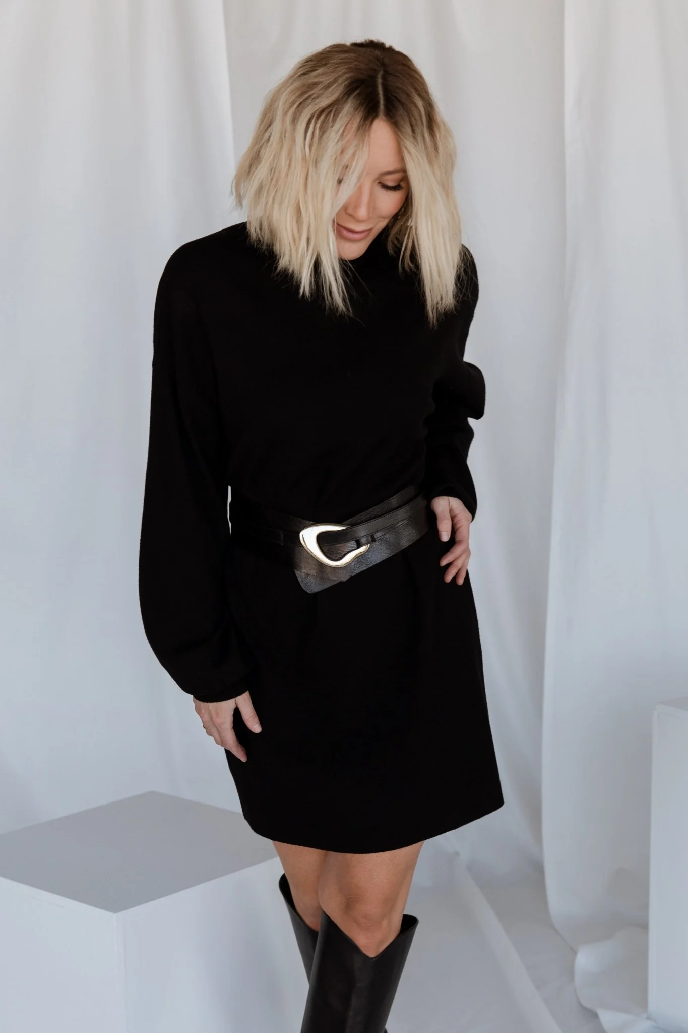 Jennings Sweater Dress | Black