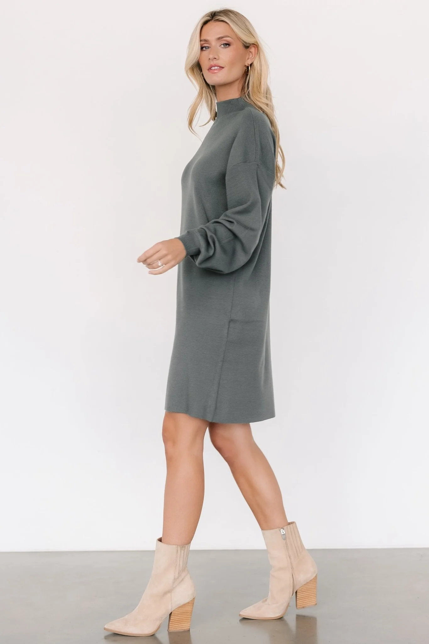 Jennings Sweater Dress | Winter Green