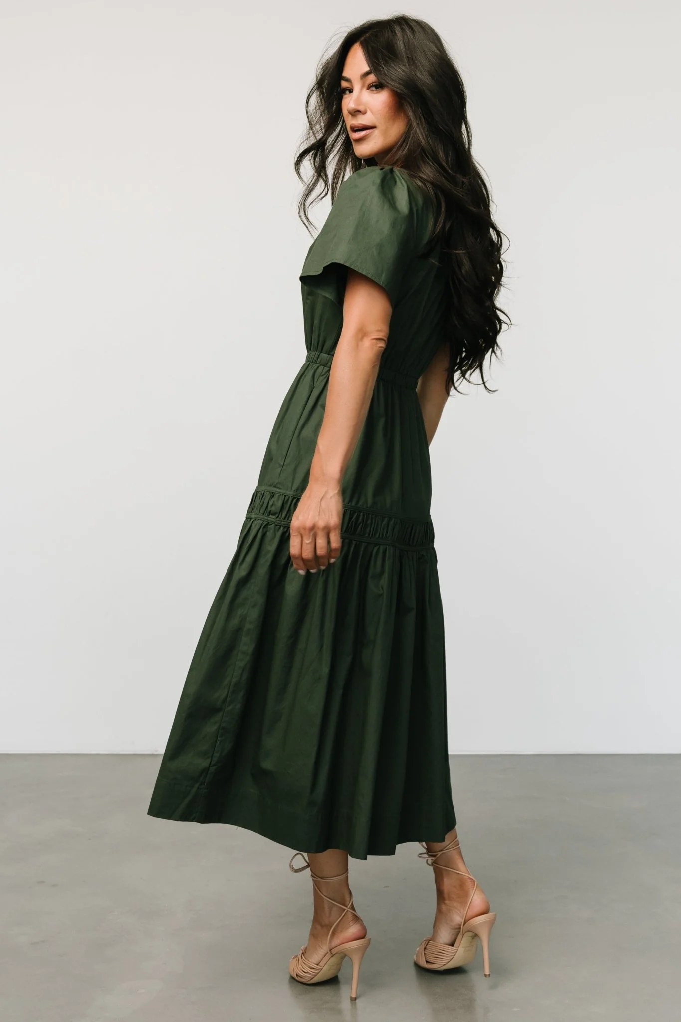Jerrah Midi Dress | Deep Green