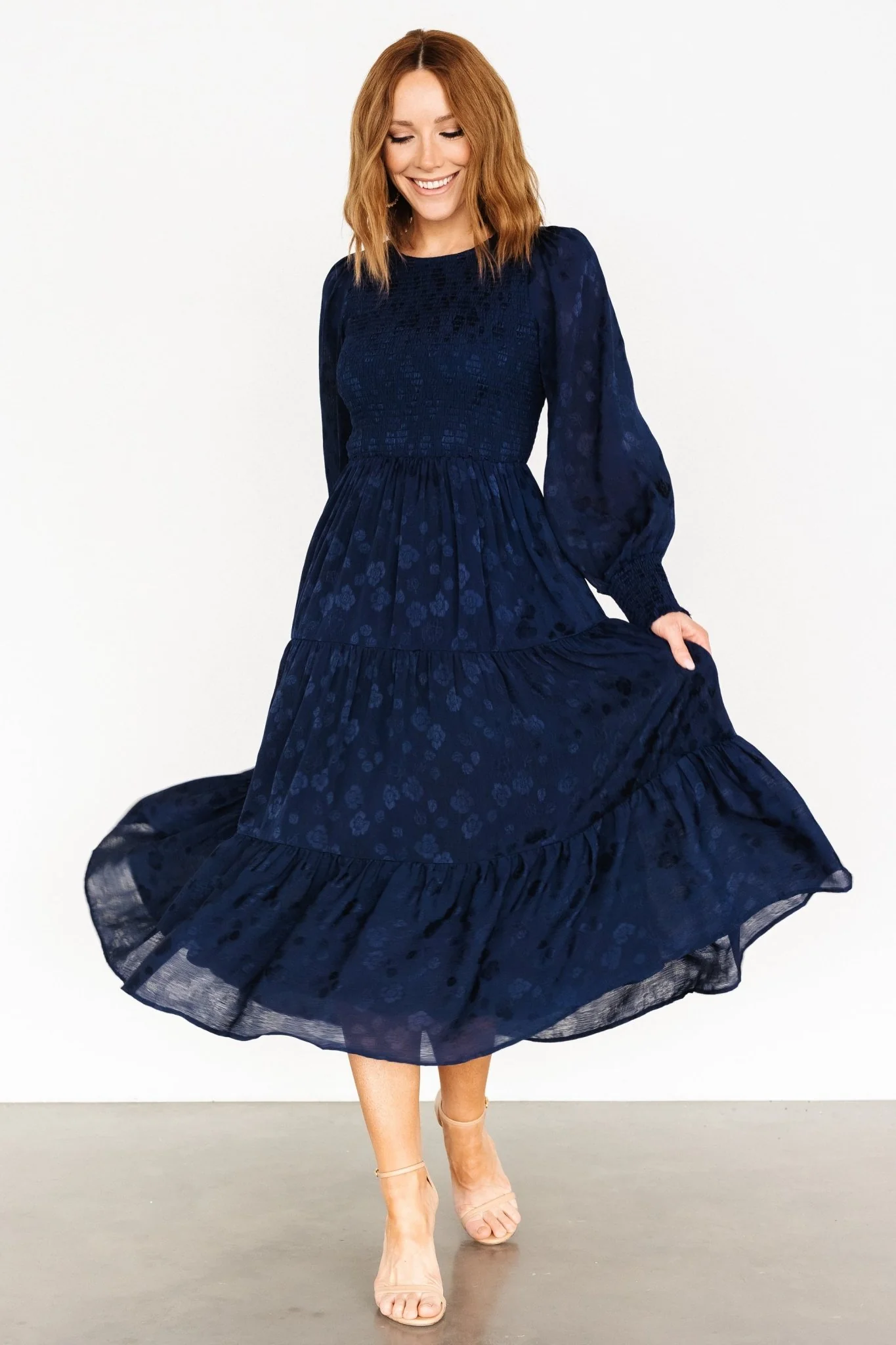 Stockholm Smocked Dress | Midnight Blue