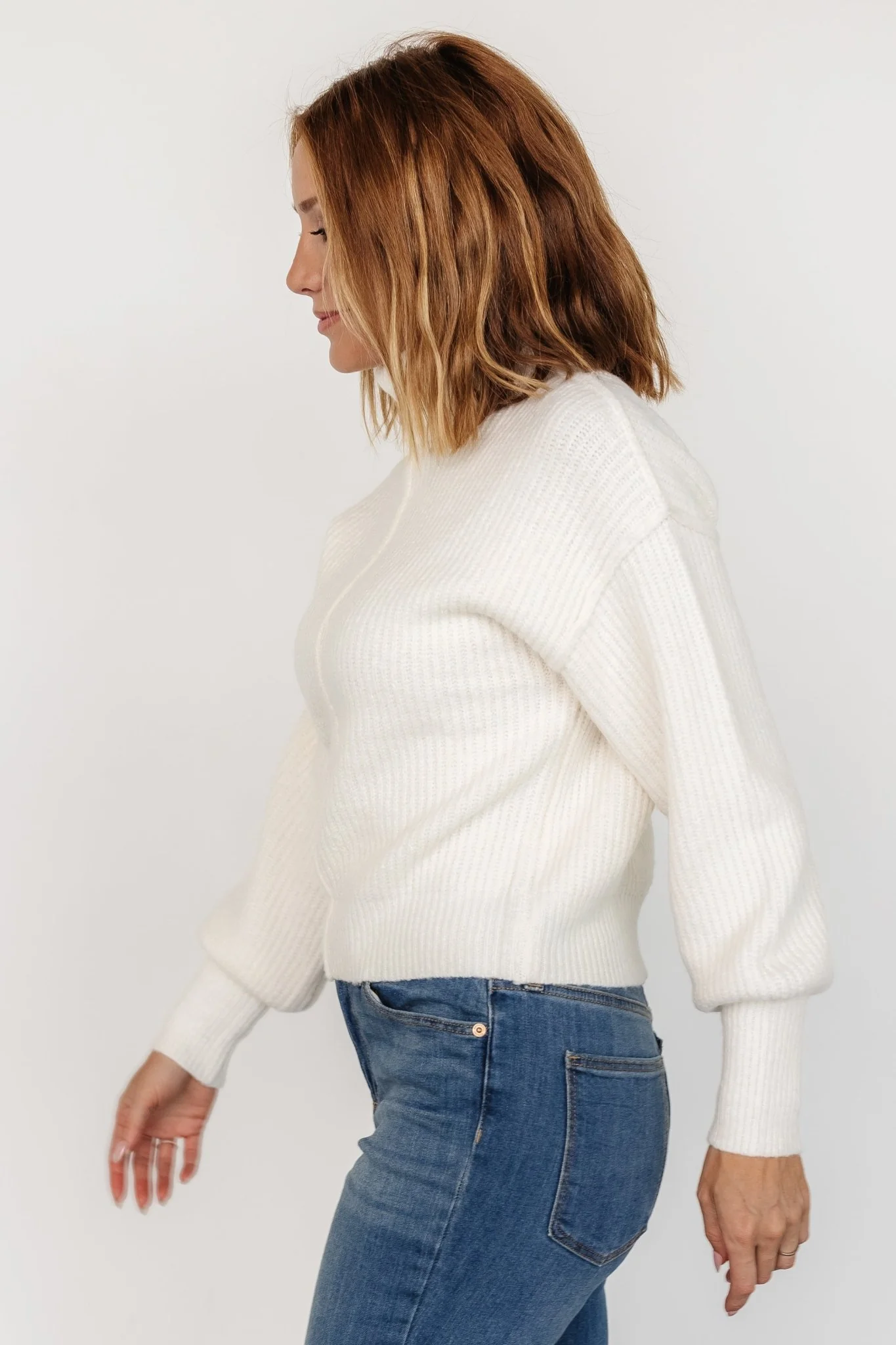 Frannie Knit Turtleneck Sweater | Cream