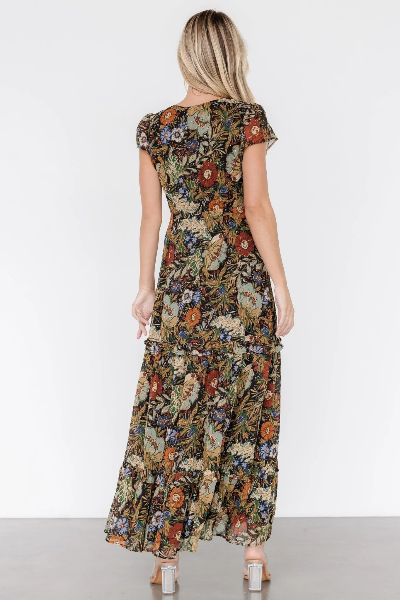 Riverwood Deep V Maxi Dress | Multi Floral