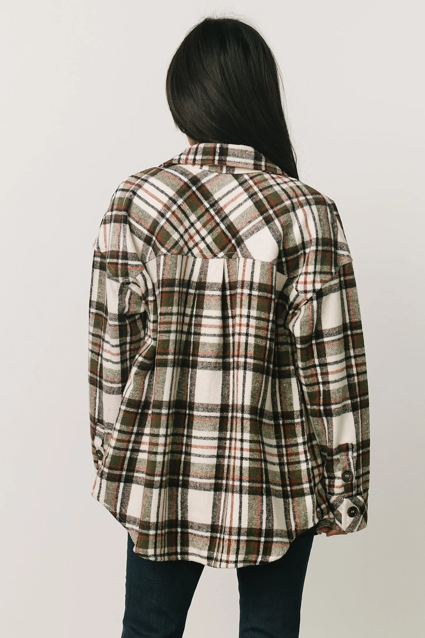 Polson Plaid Shacket | Ivory Multi