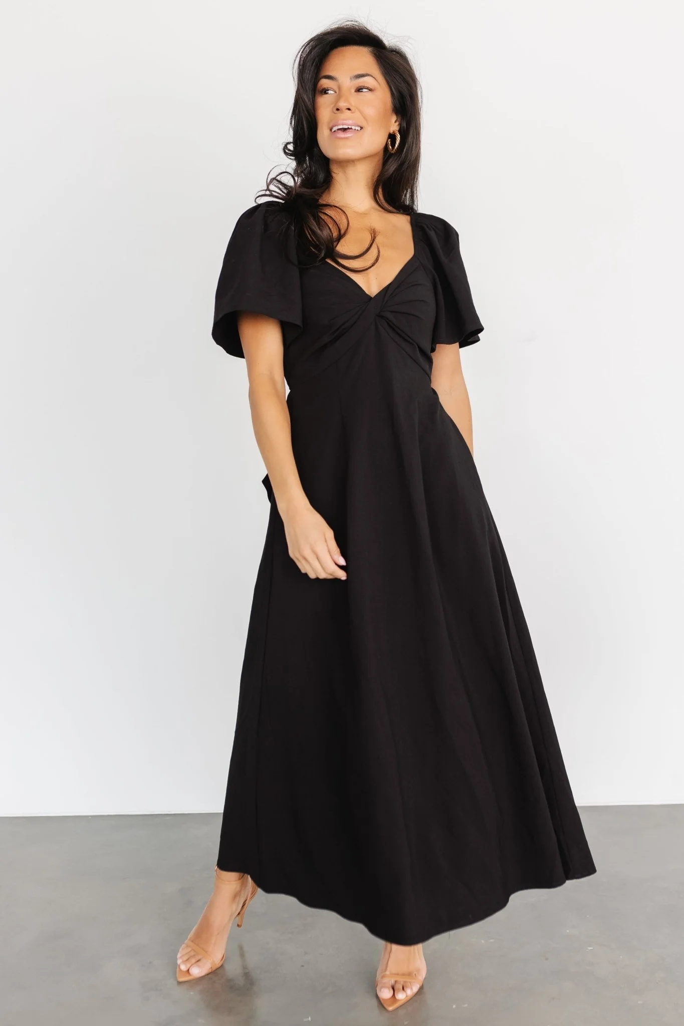 Indie Back Tie Dress | Black