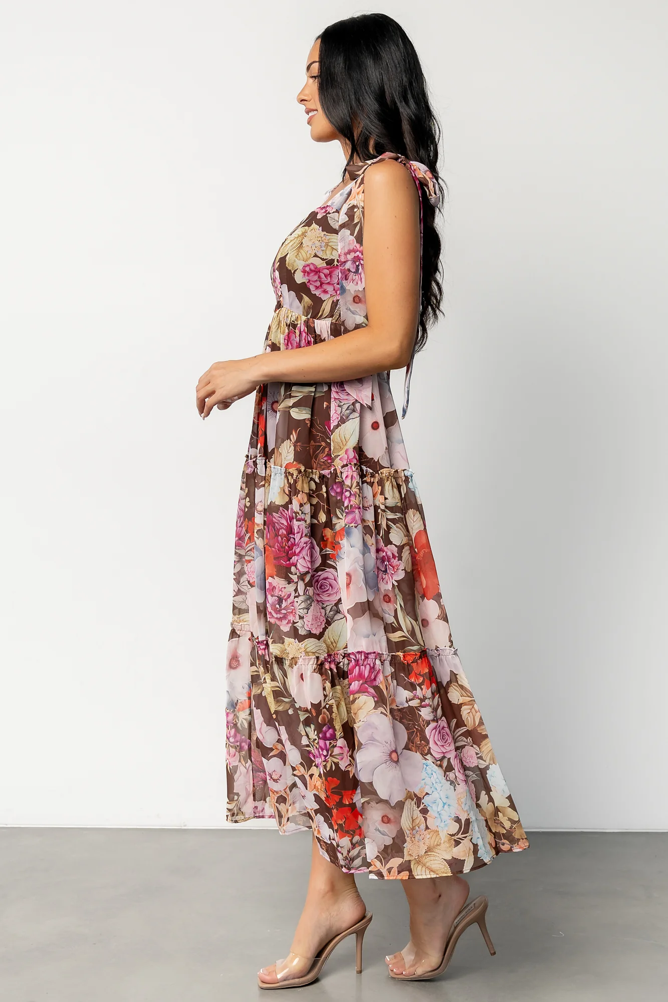 Anita Maxi Dress | Brown Multi Floral