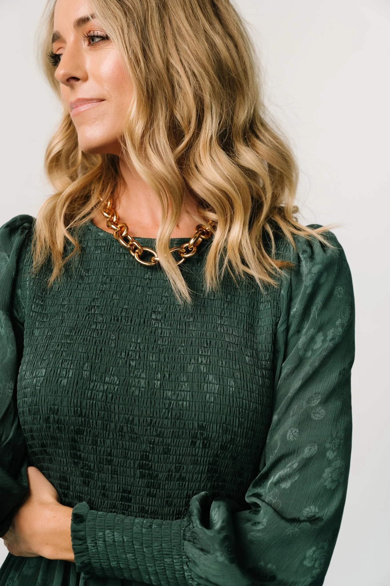 Stockholm Smocked Dress | Dark Green
