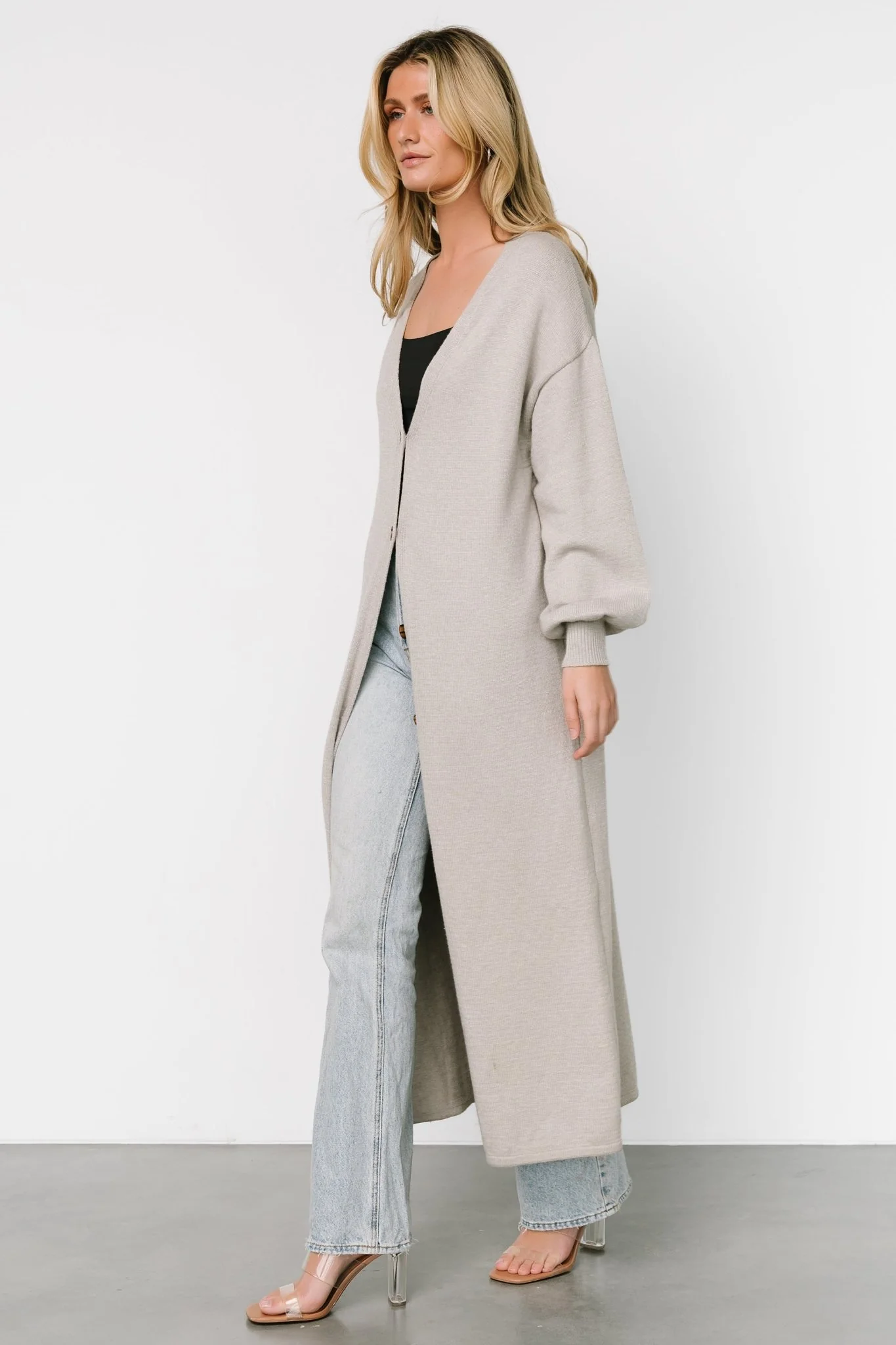 Ethel Long Cardigan | Gray