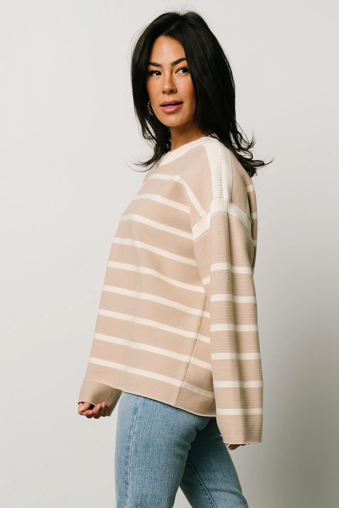 Conway Striped Sweater | Natural