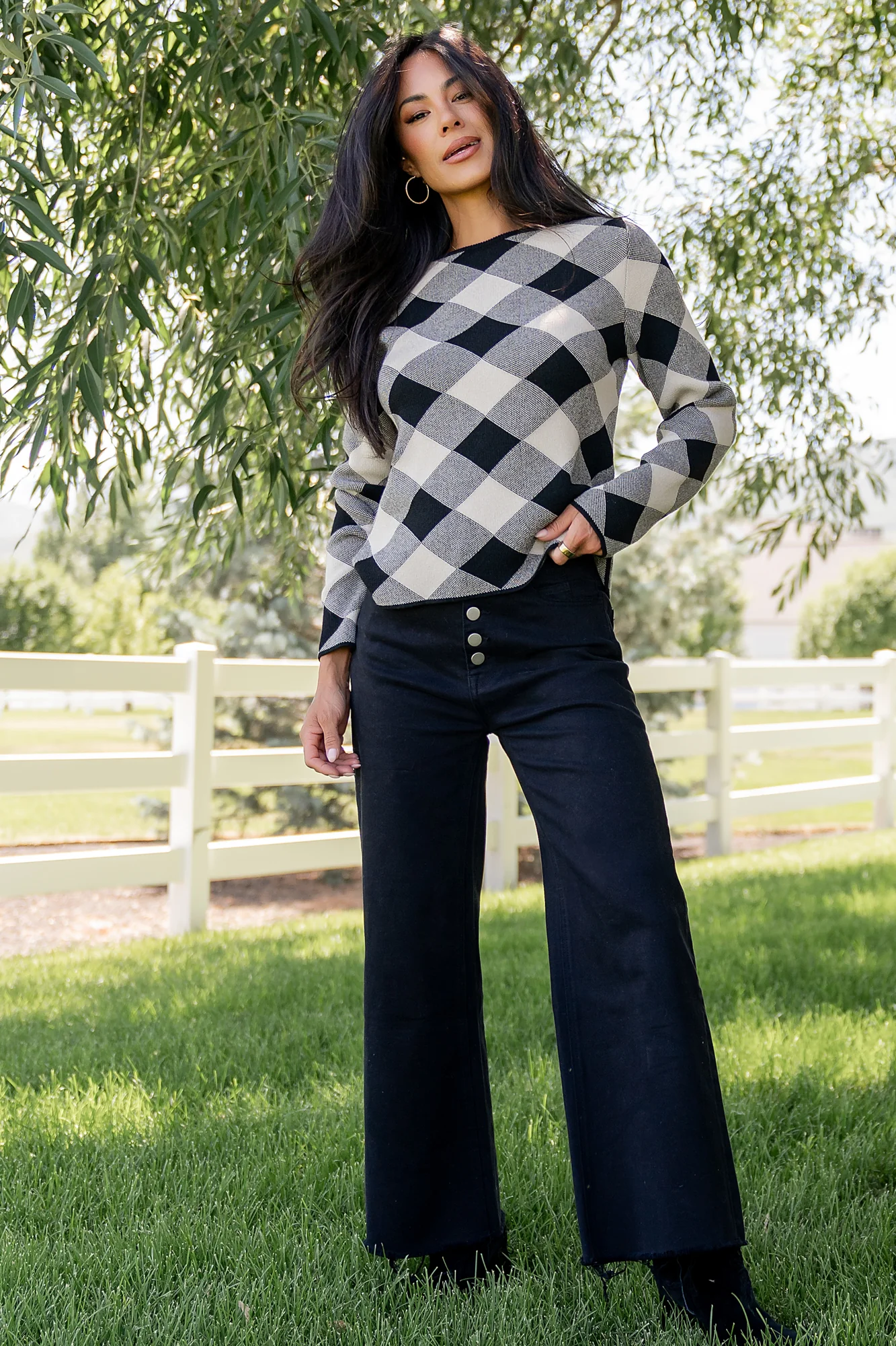 Linnea Sweater | Black + Natural