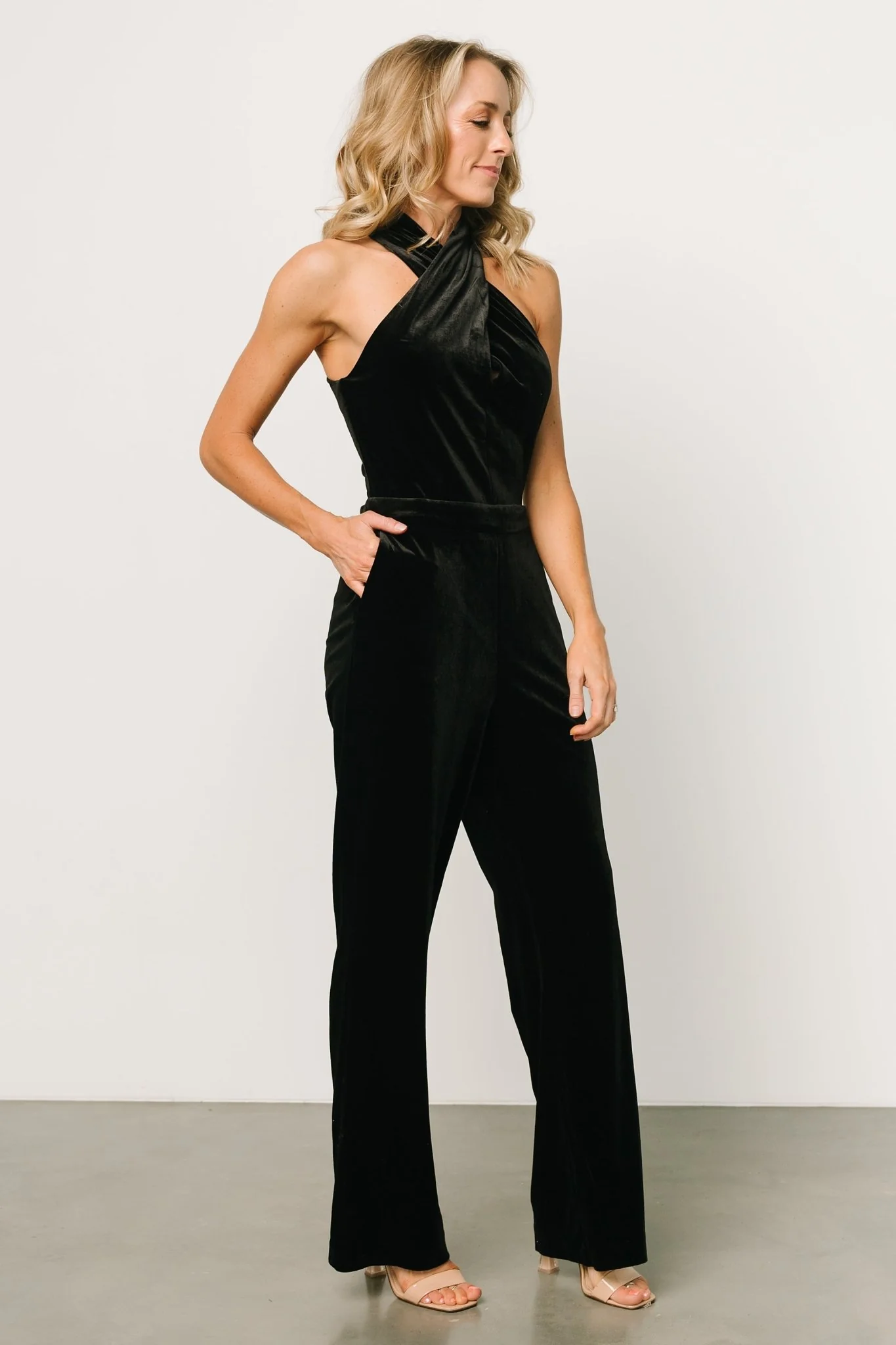 Cleopatra Velvet Jumpsuit | Black