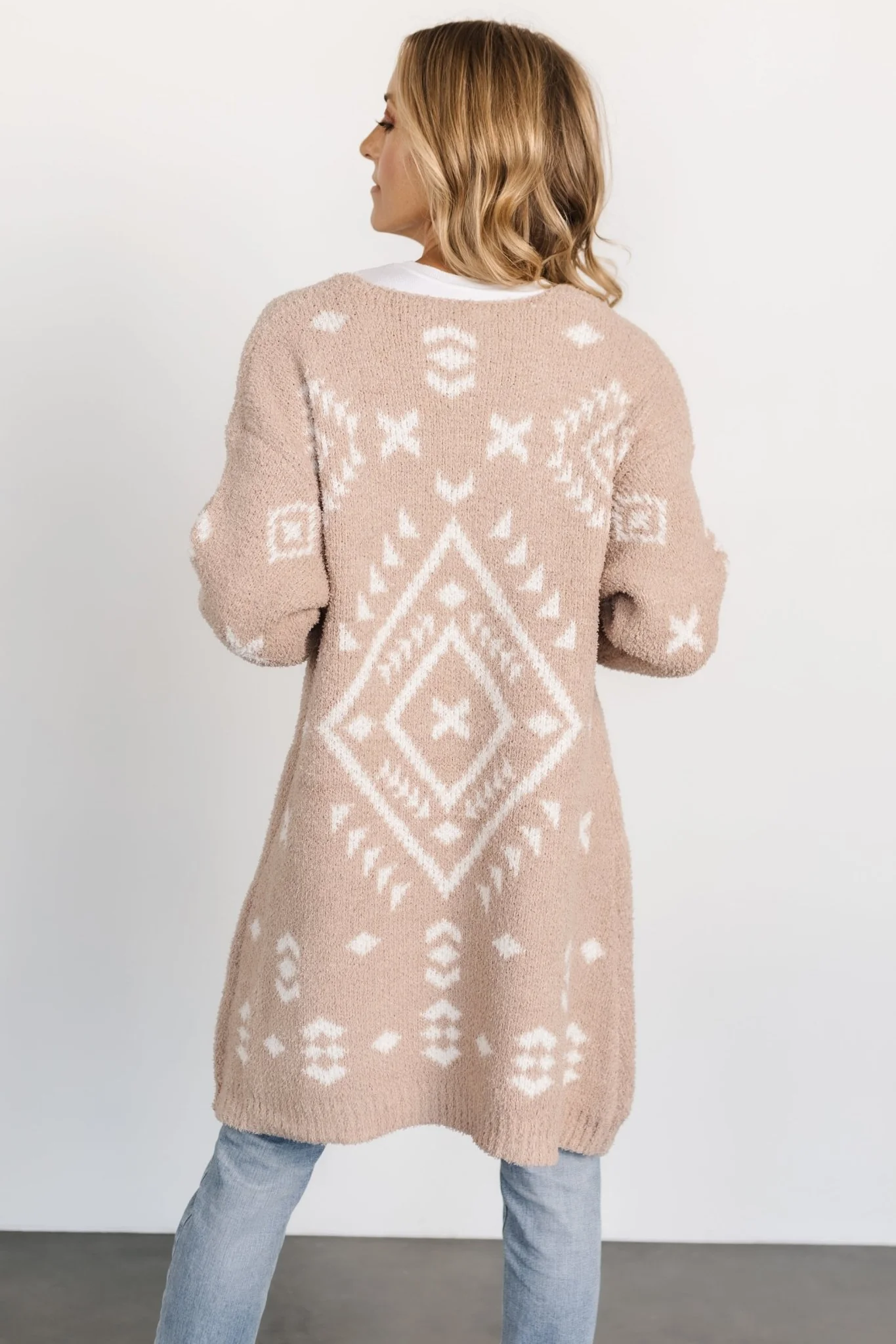Missoula Oversized Cardigan | Sand + Off White