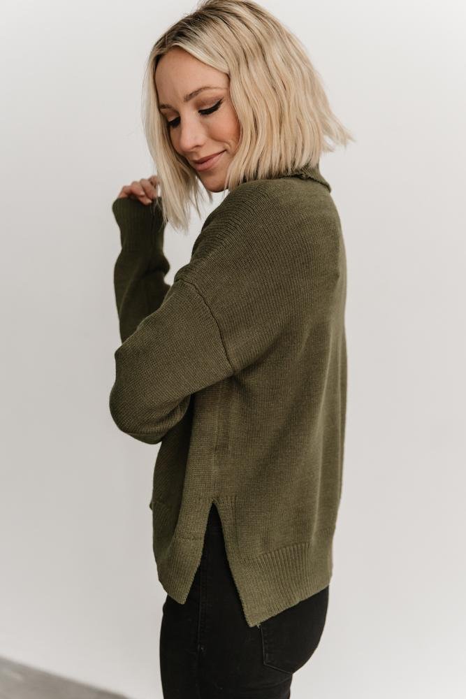 Collins Knit Sweater | Olive