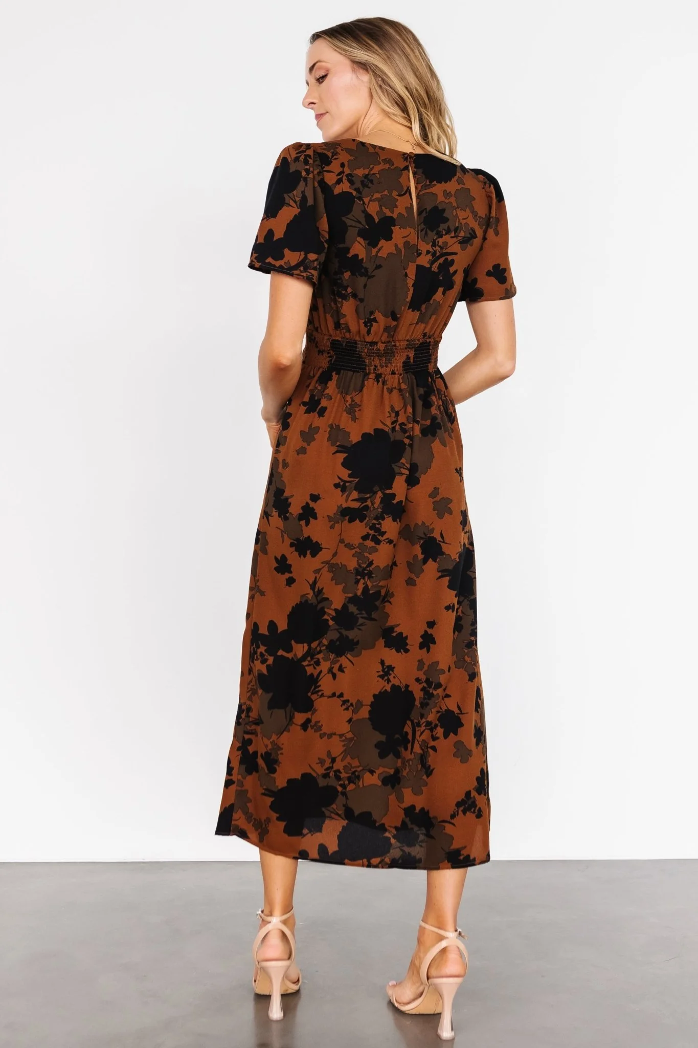 Lenni Midi Dress | Espresso Print