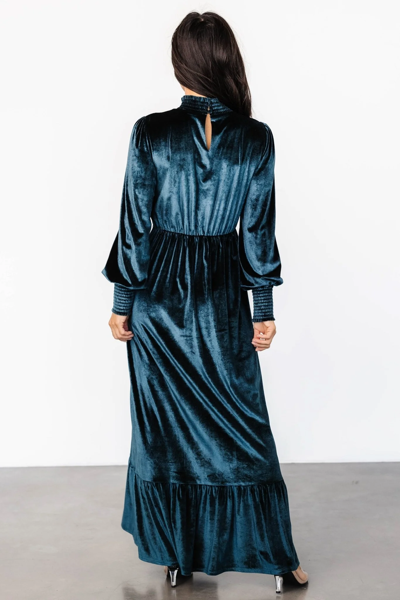 Elodie Velvet Maxi Dress | Jade
