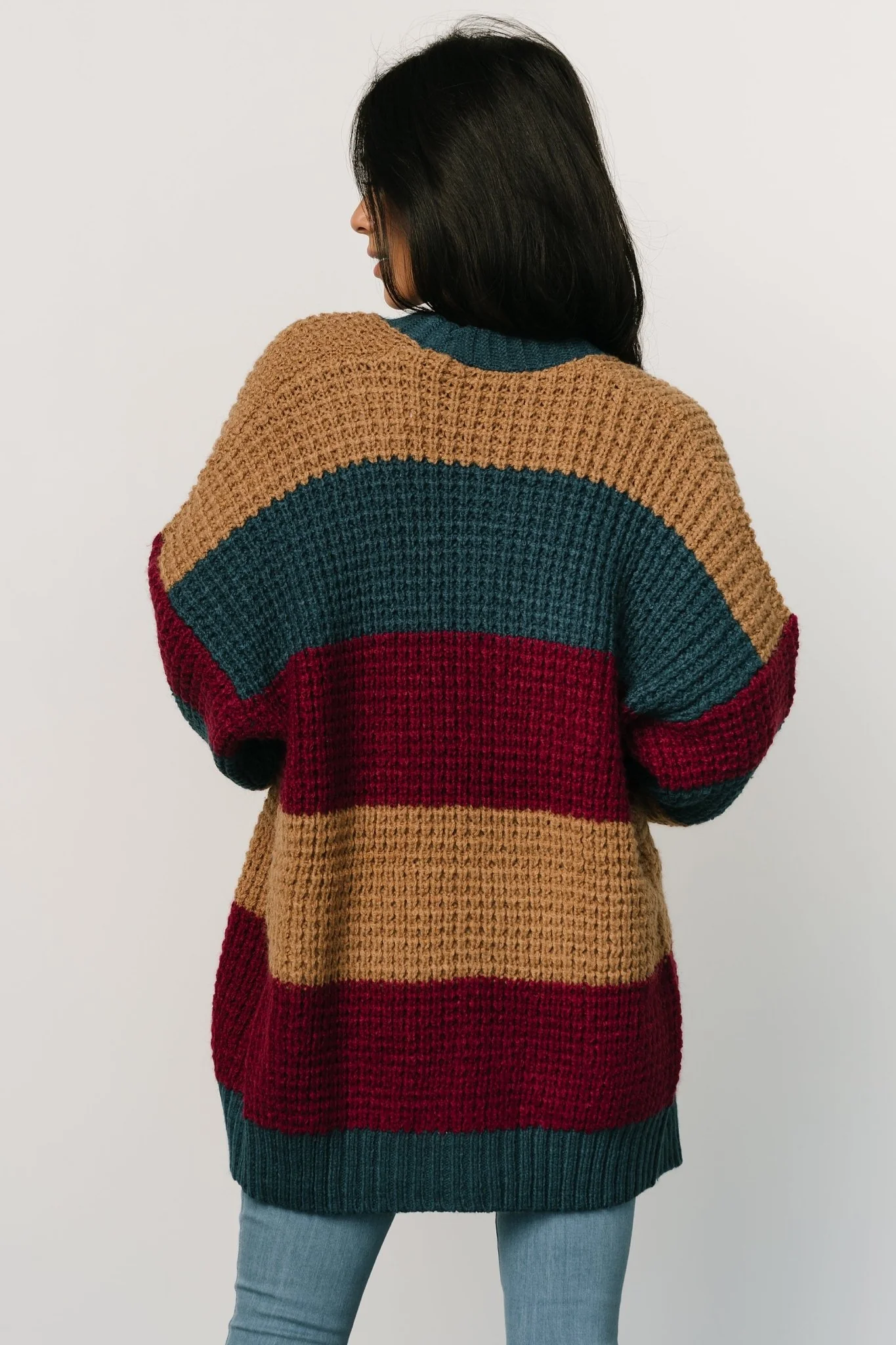 Jonah Chunky Knit Cardigan | Deep Topaz Multi
