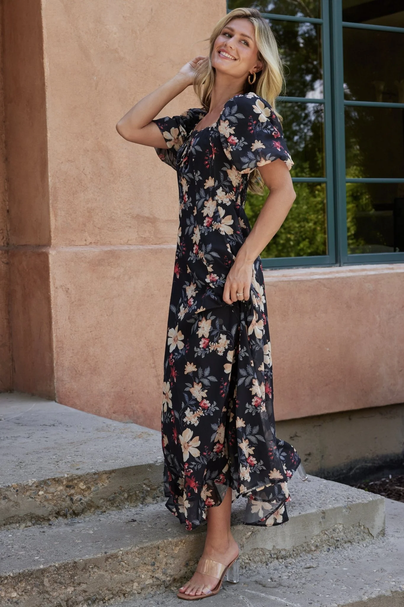 Raelynn Maxi Dress | Black Floral