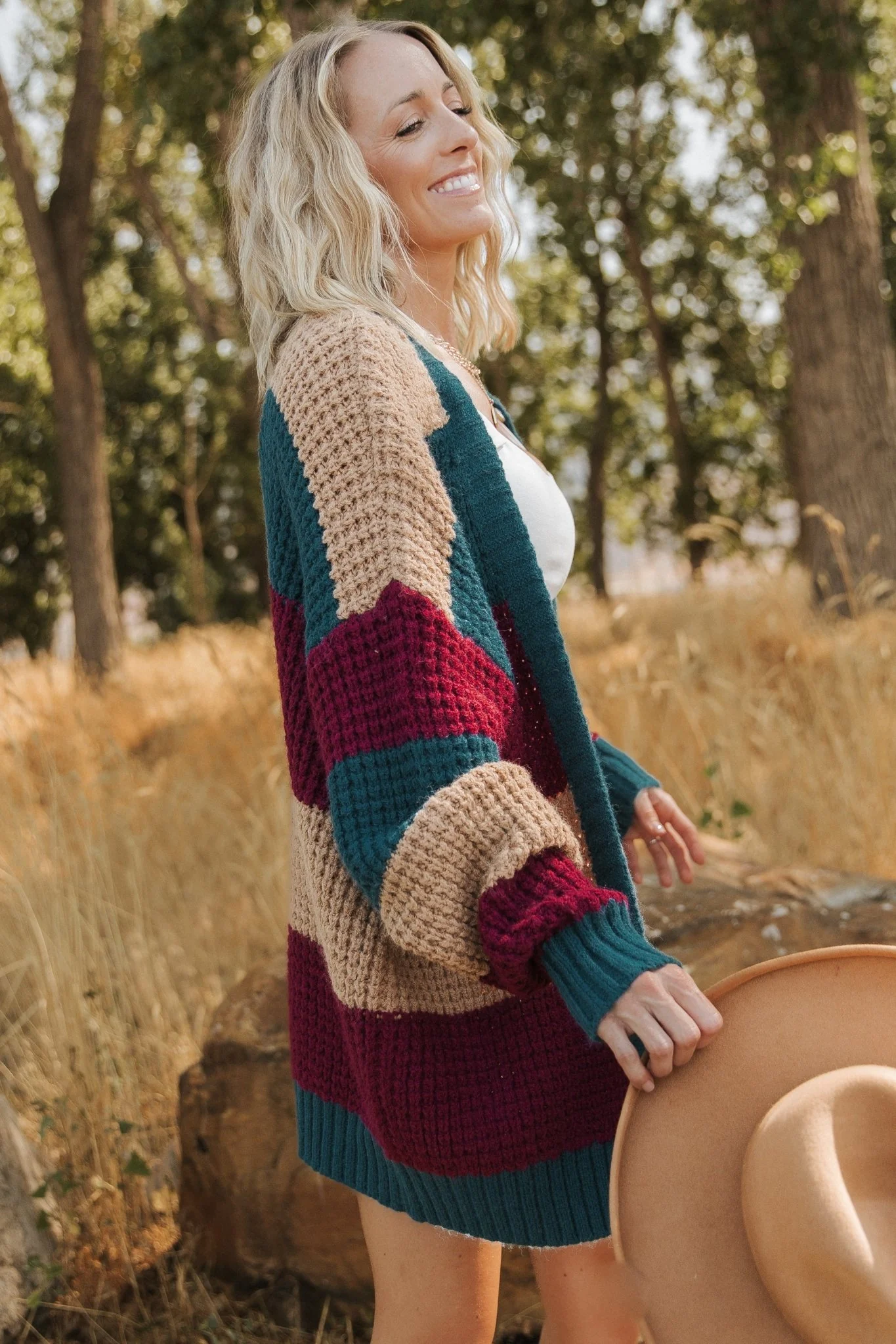 Jonah Chunky Knit Cardigan | Deep Topaz Multi