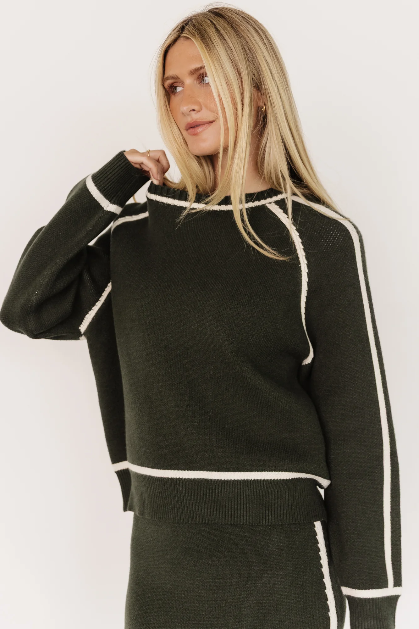 Ava Knit Sweater | Dark Green