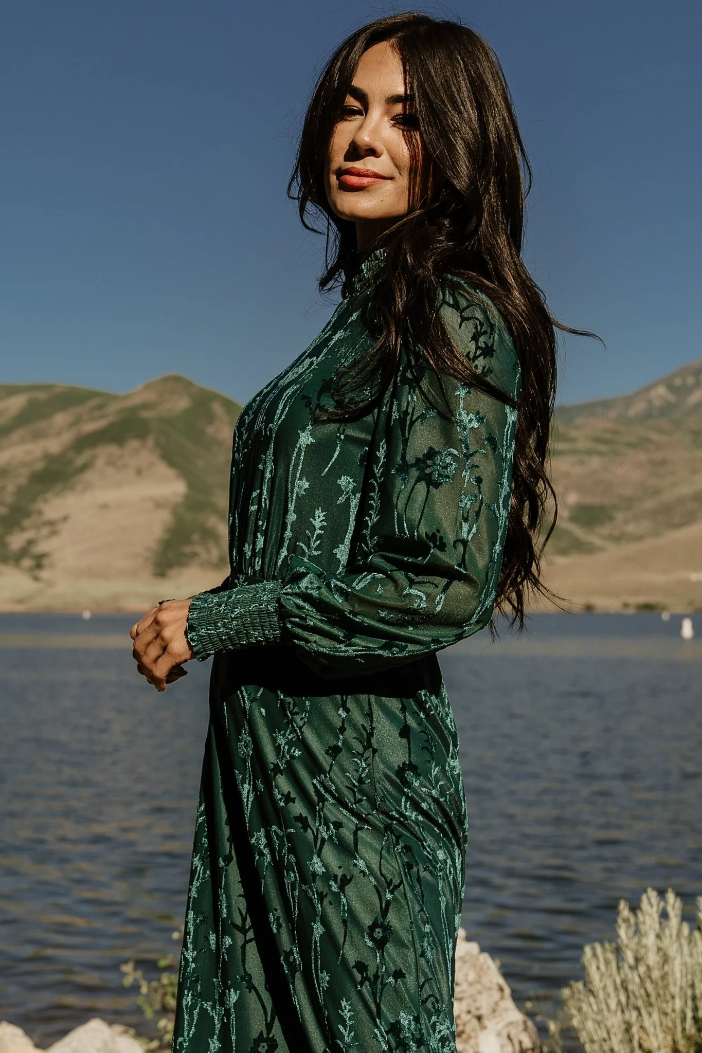 Penelope Velvet Maxi Dress | Emerald