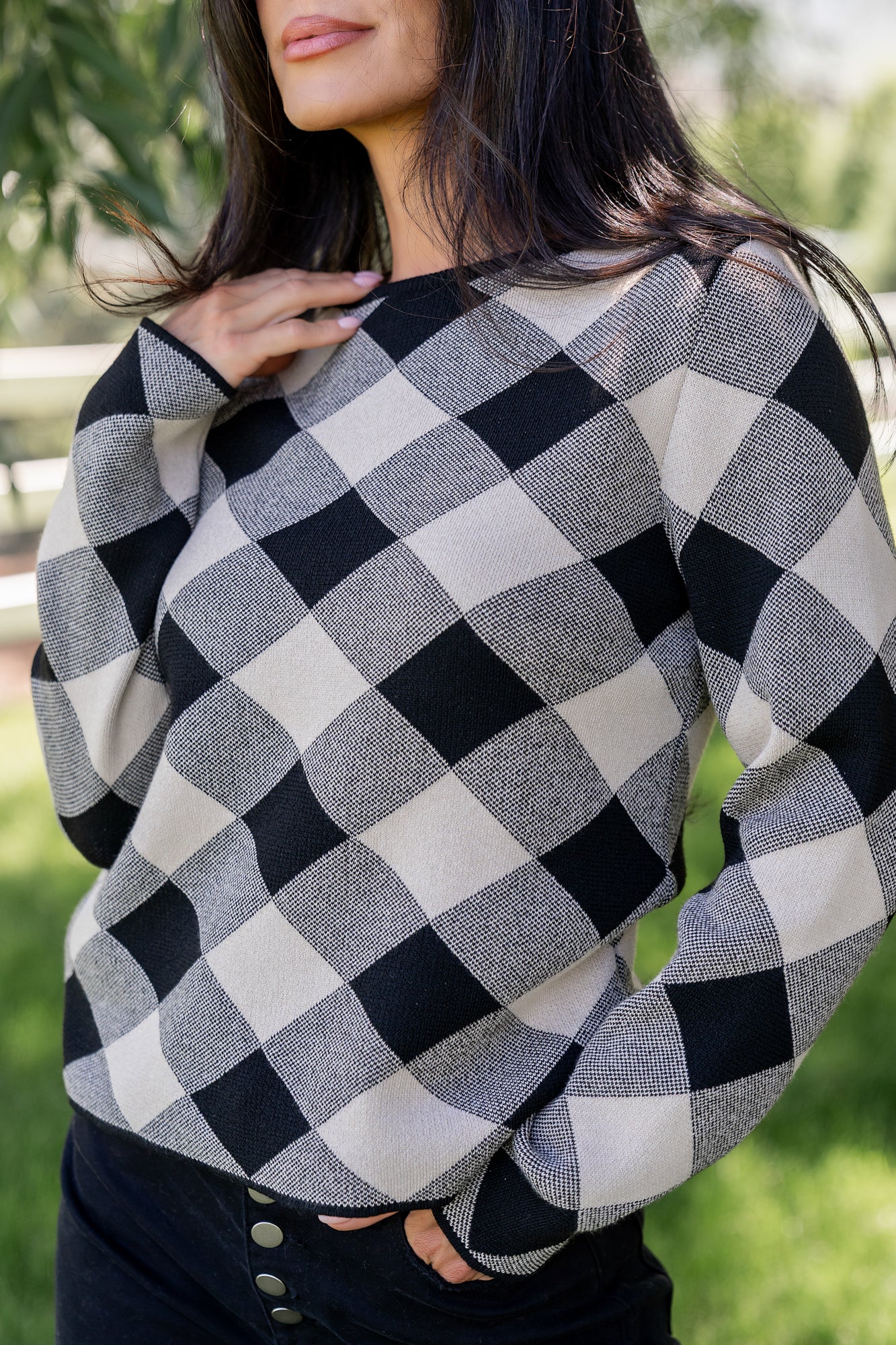 Linnea Sweater | Black + Natural