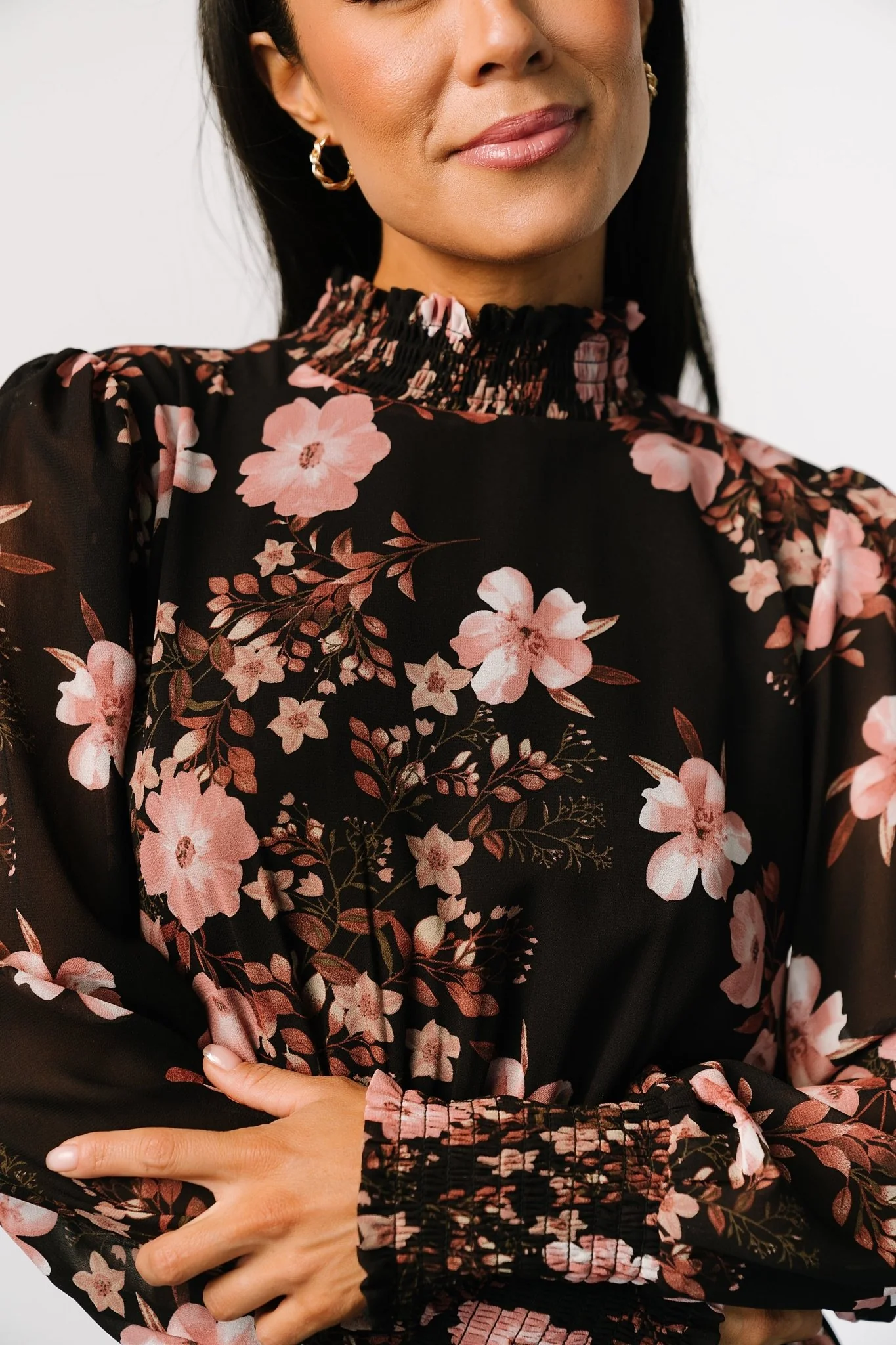 Luciana Maxi Dress | Black + Mauve