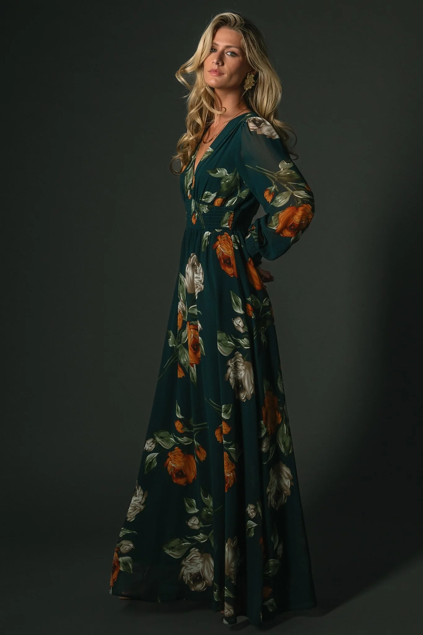 Olivia Maxi Dress | Deep Topaz Floral