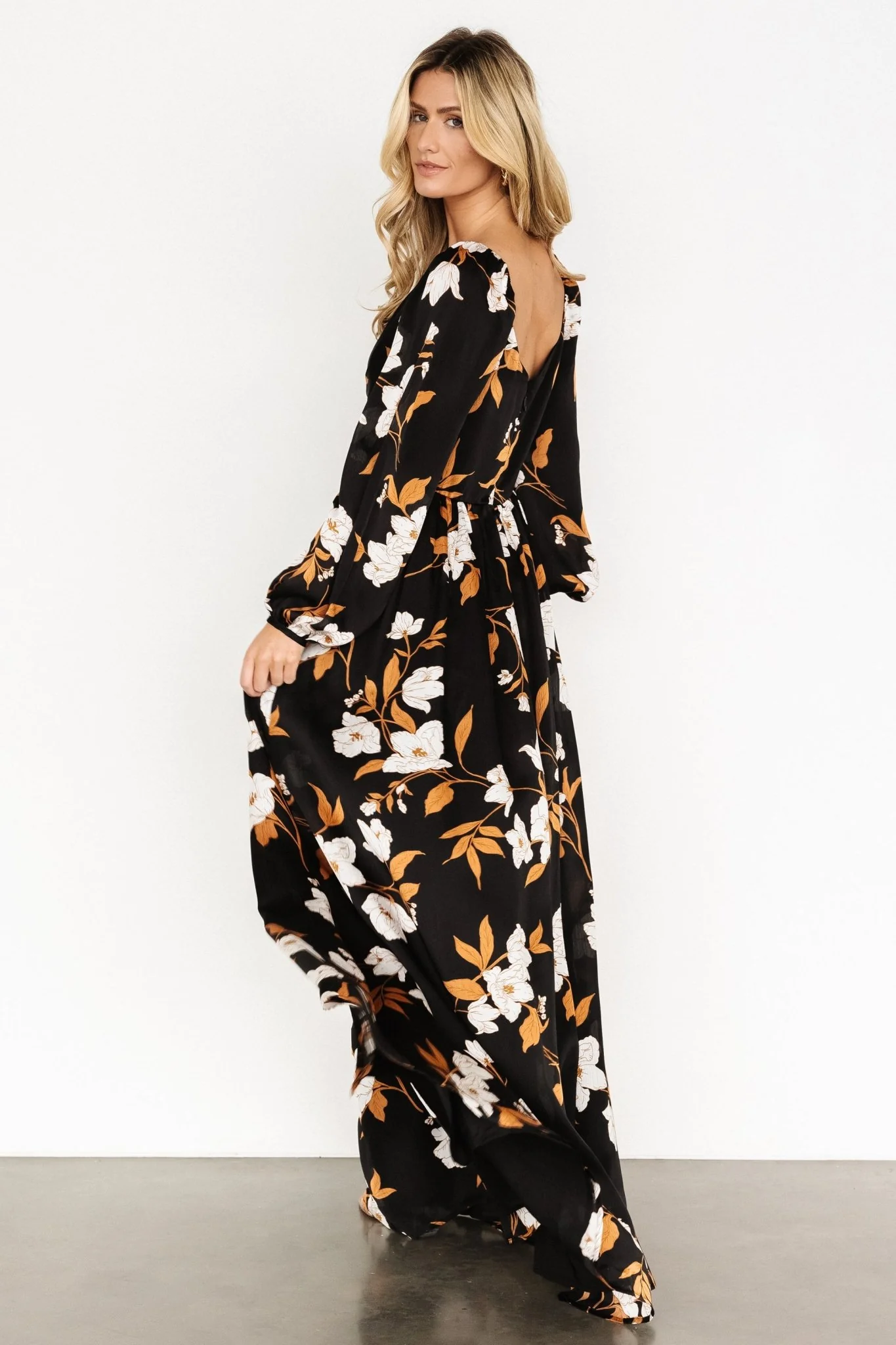 Tristan Maxi Dress | Black Floral