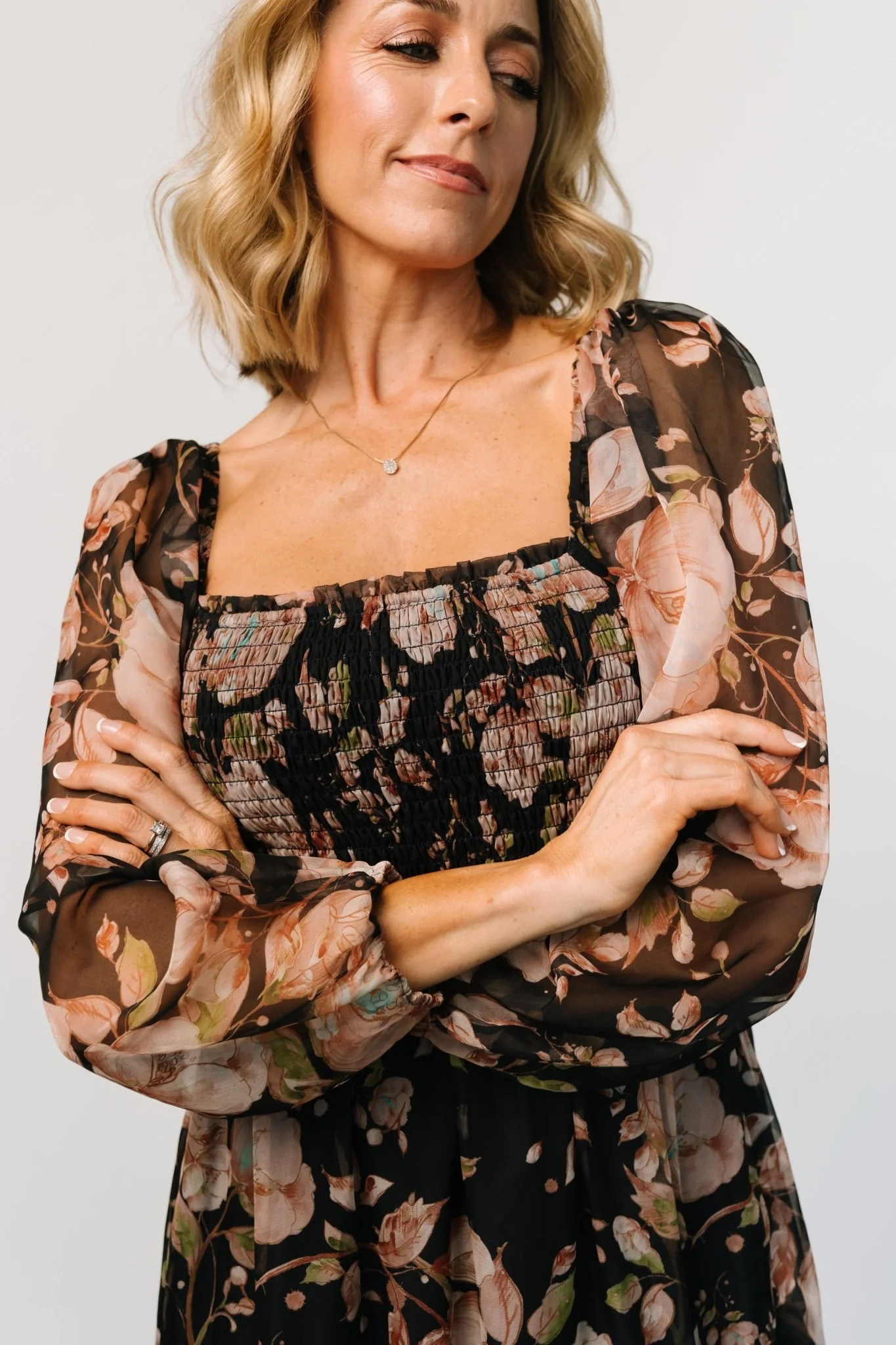 Adeline Smocked Maxi Dress | Midnight Floral