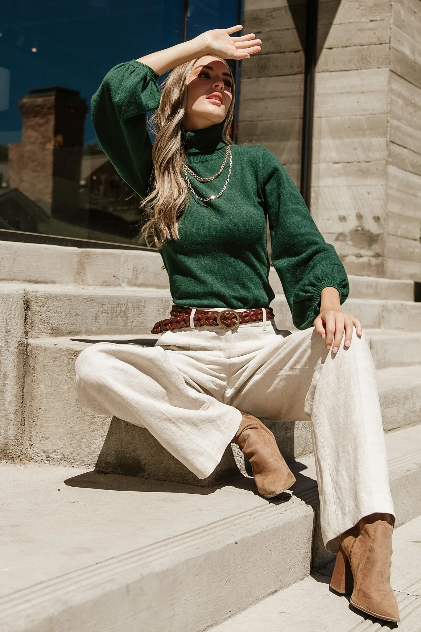 Nielsen Turtleneck Sweater | Emerald