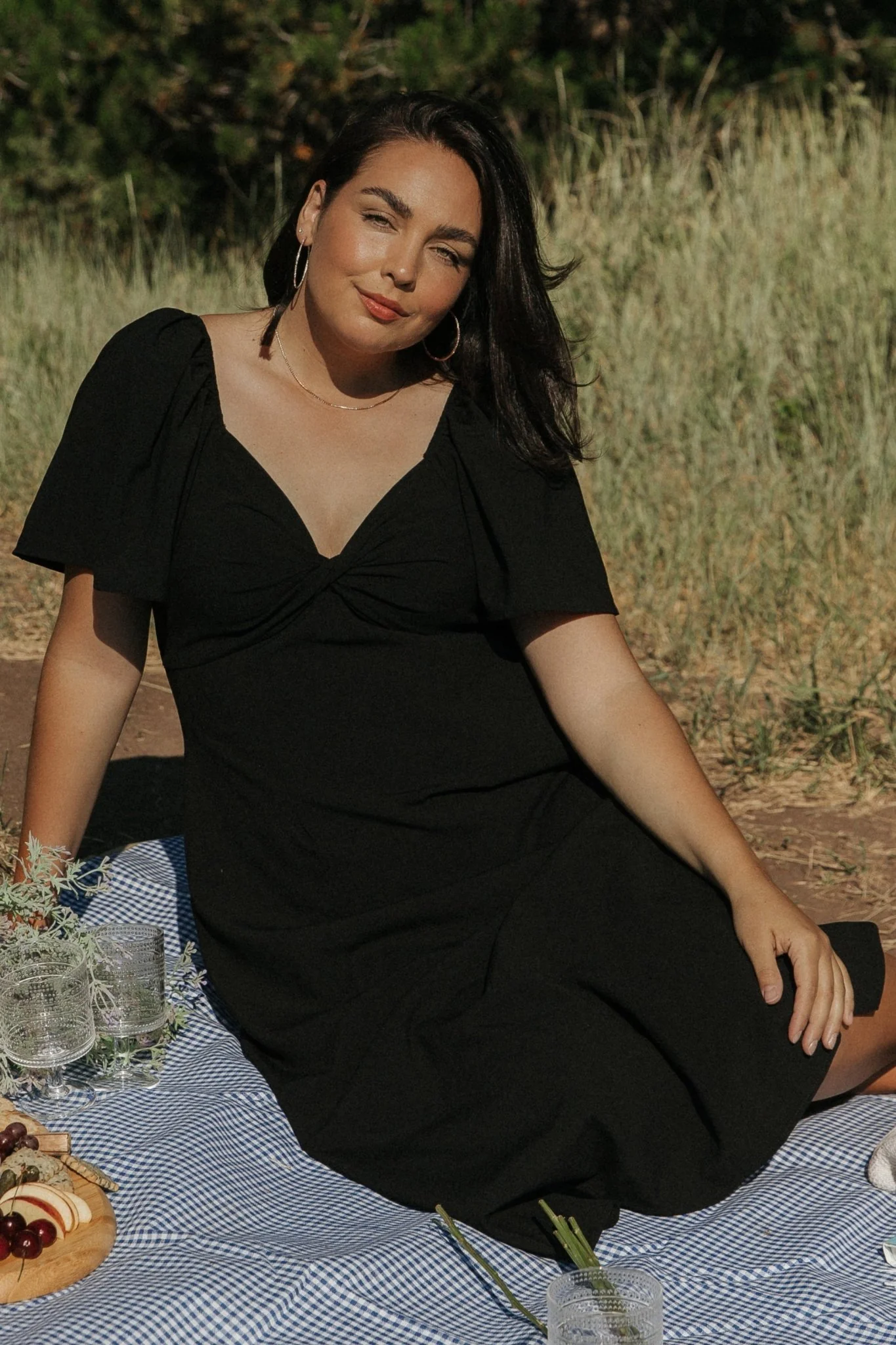 Indie Back Tie Dress | Black