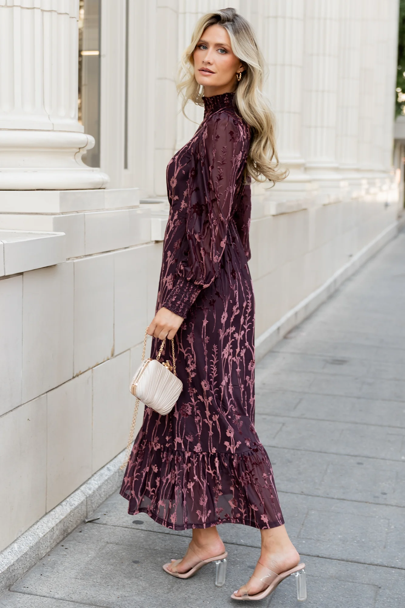 Penelope Velvet Maxi Dress | Clove
