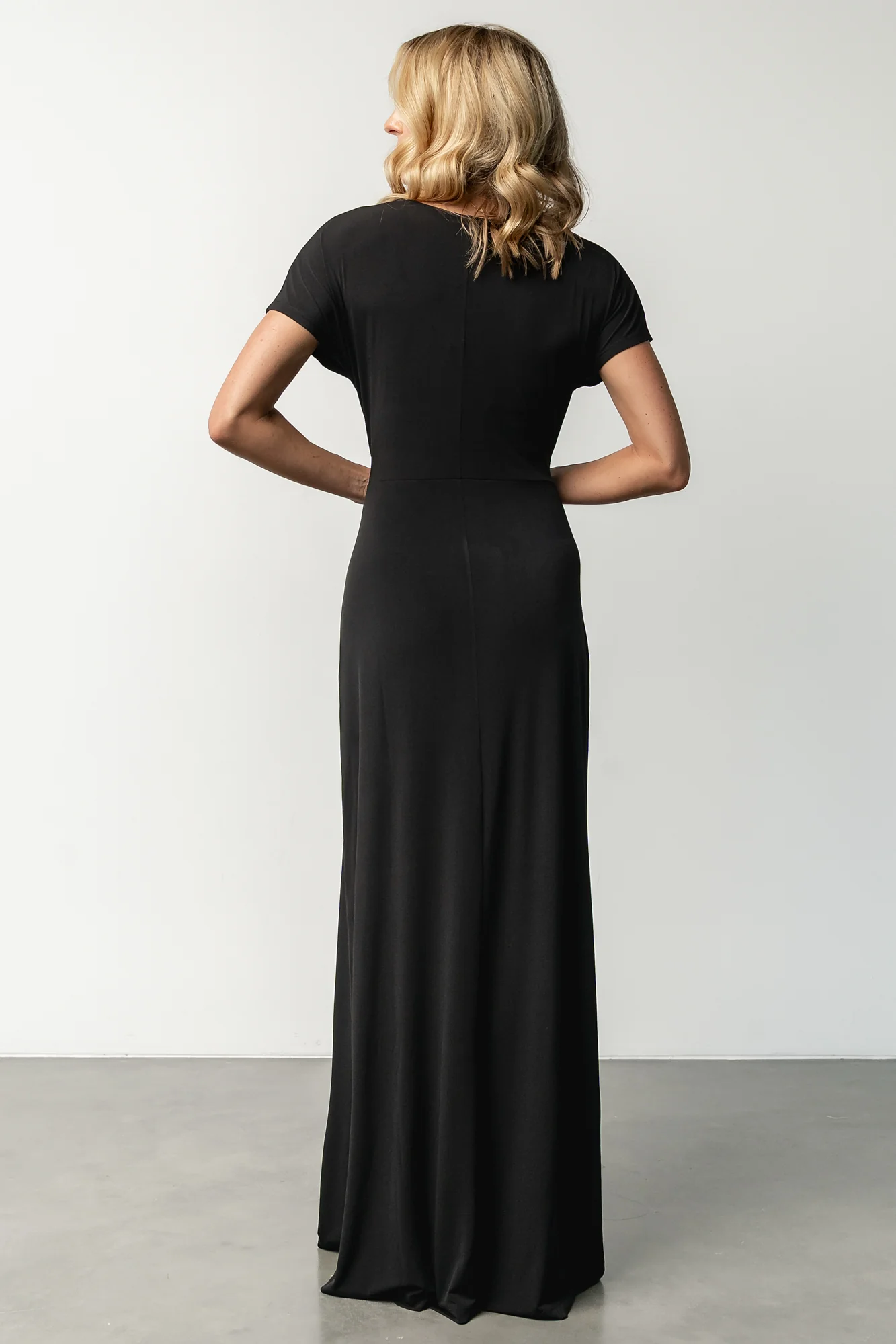 Annaeli Cross Front Maxi Dress | Black