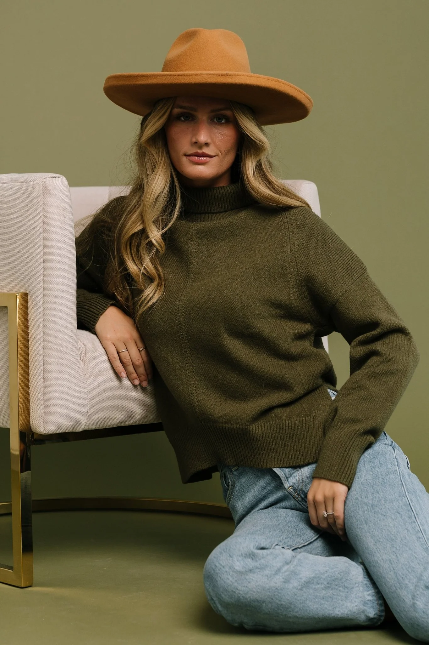 Collins Knit Sweater | Olive