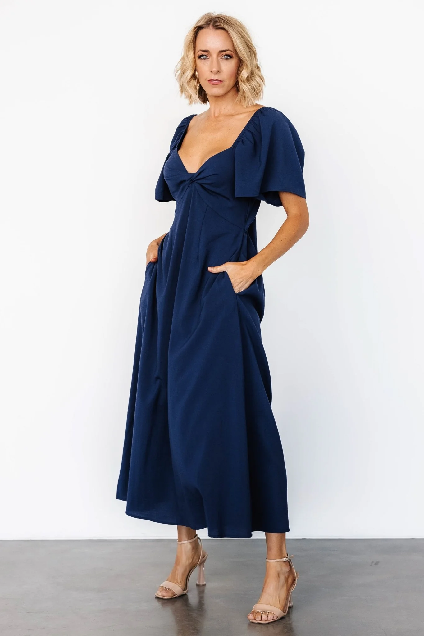 Indie Back Tie Dress | Navy