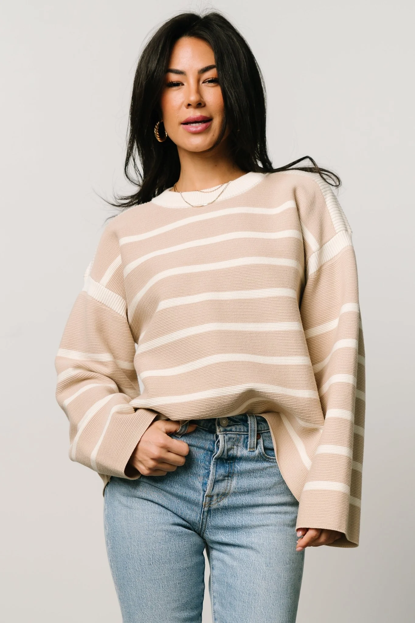 Conway Striped Sweater | Natural