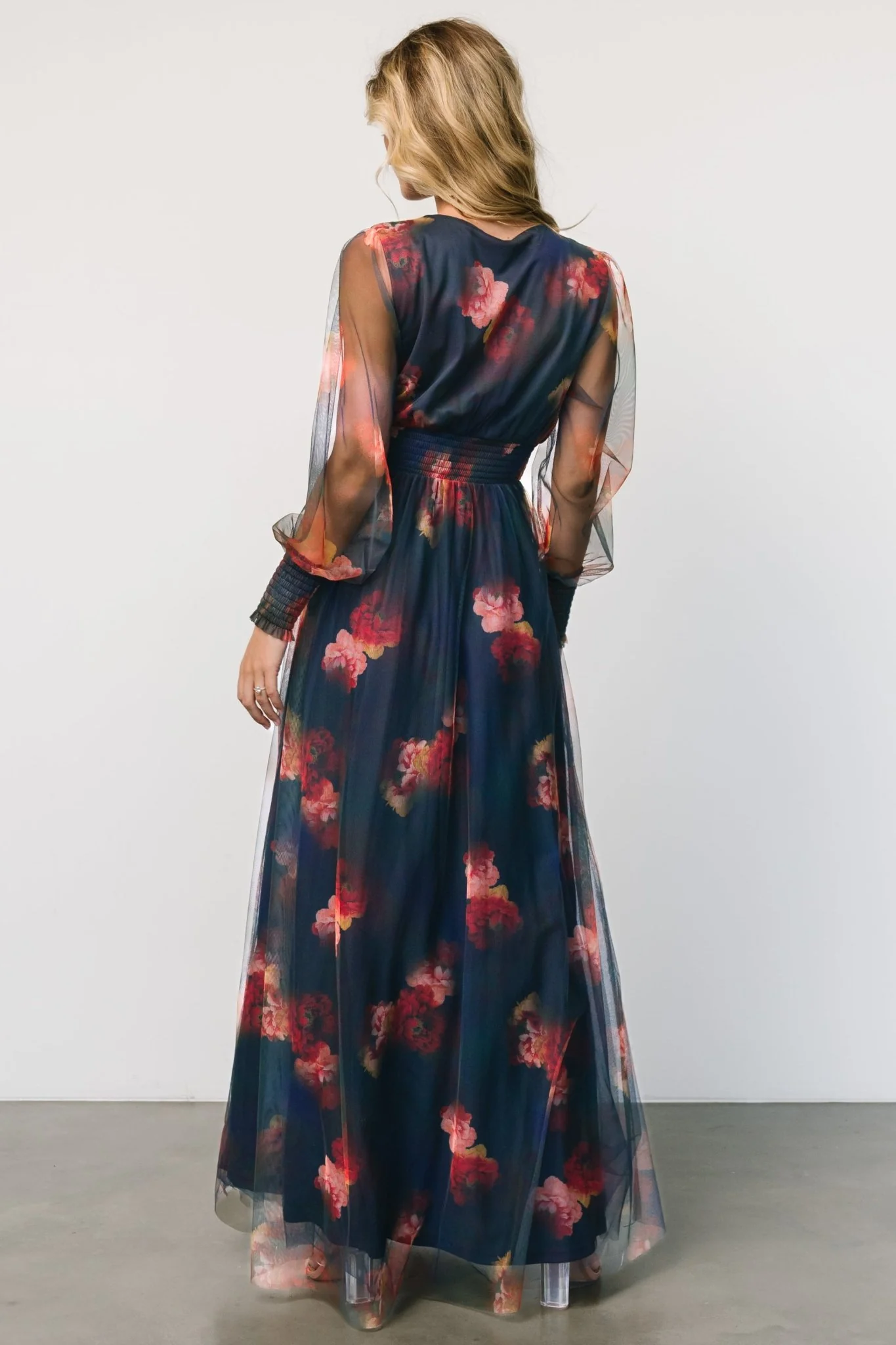 Layla Tulle Maxi Dress | Topaz Ombre Floral