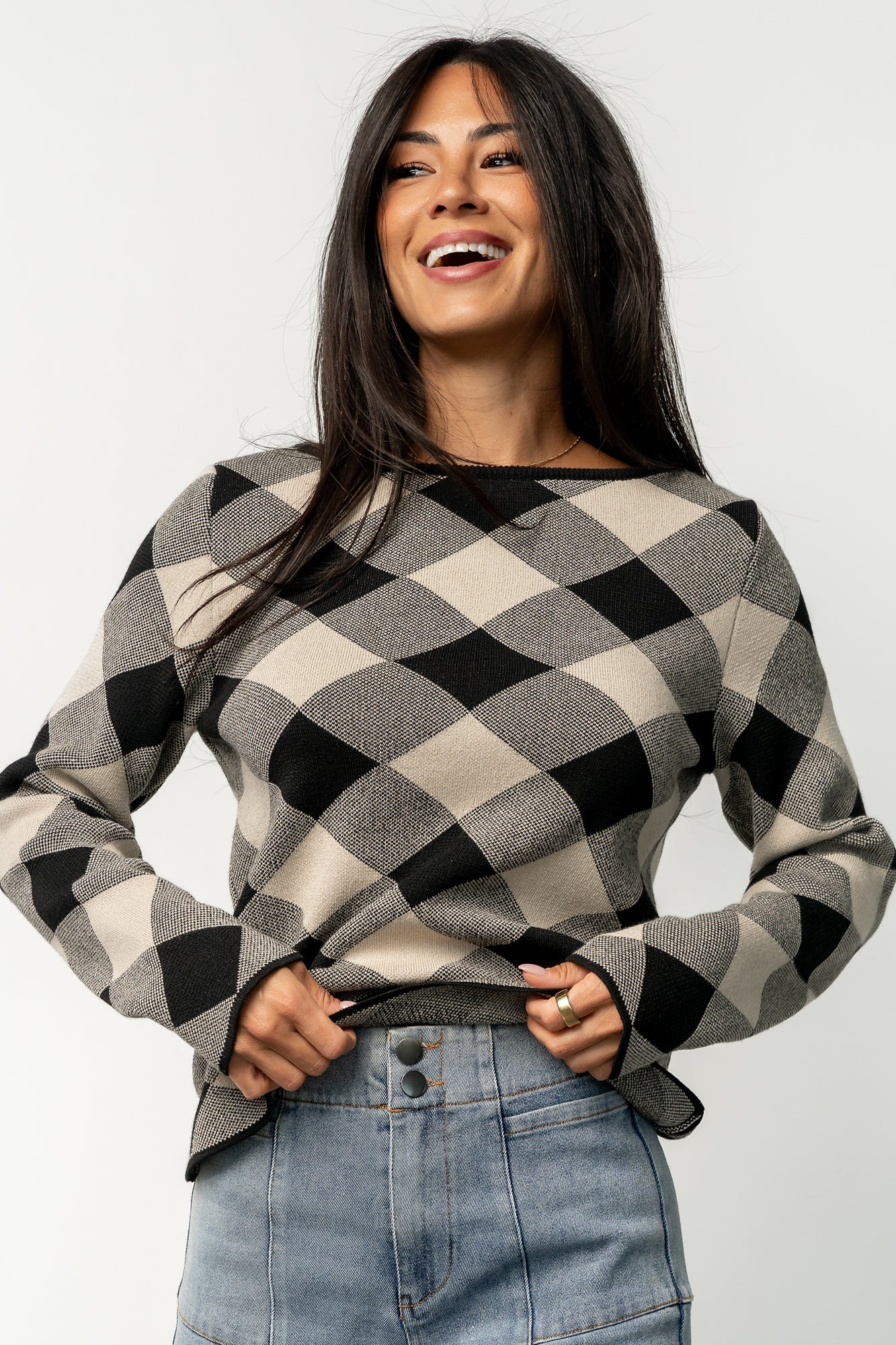 Linnea Sweater | Black + Natural