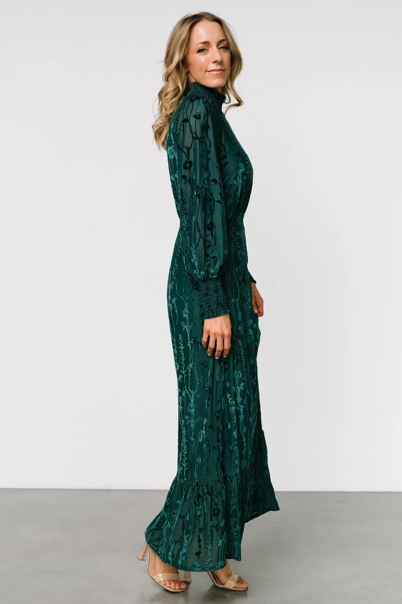 Penelope Velvet Maxi Dress | Emerald