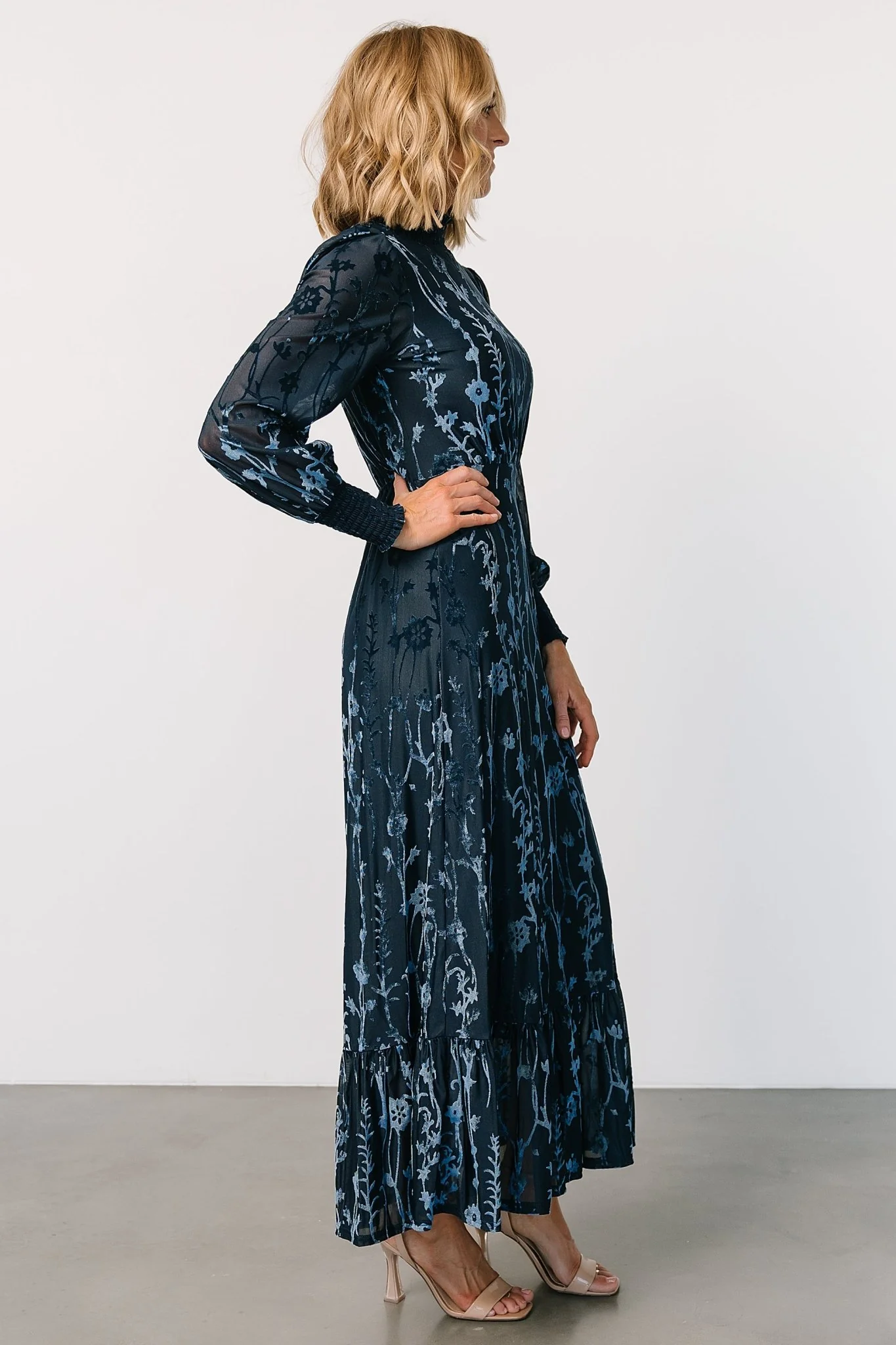 Penelope Velvet Maxi Dress | Midnight Blue