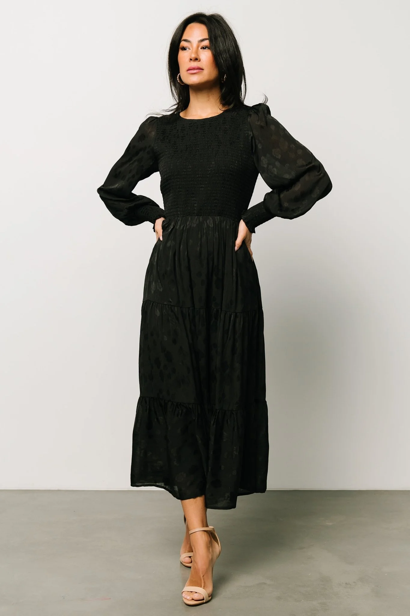 Stockholm Smocked Dress | Black