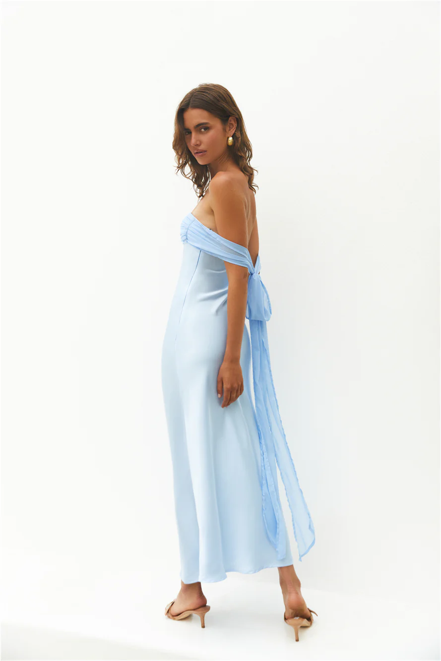 Cleo Cove Strapless Maxi Dress Blue