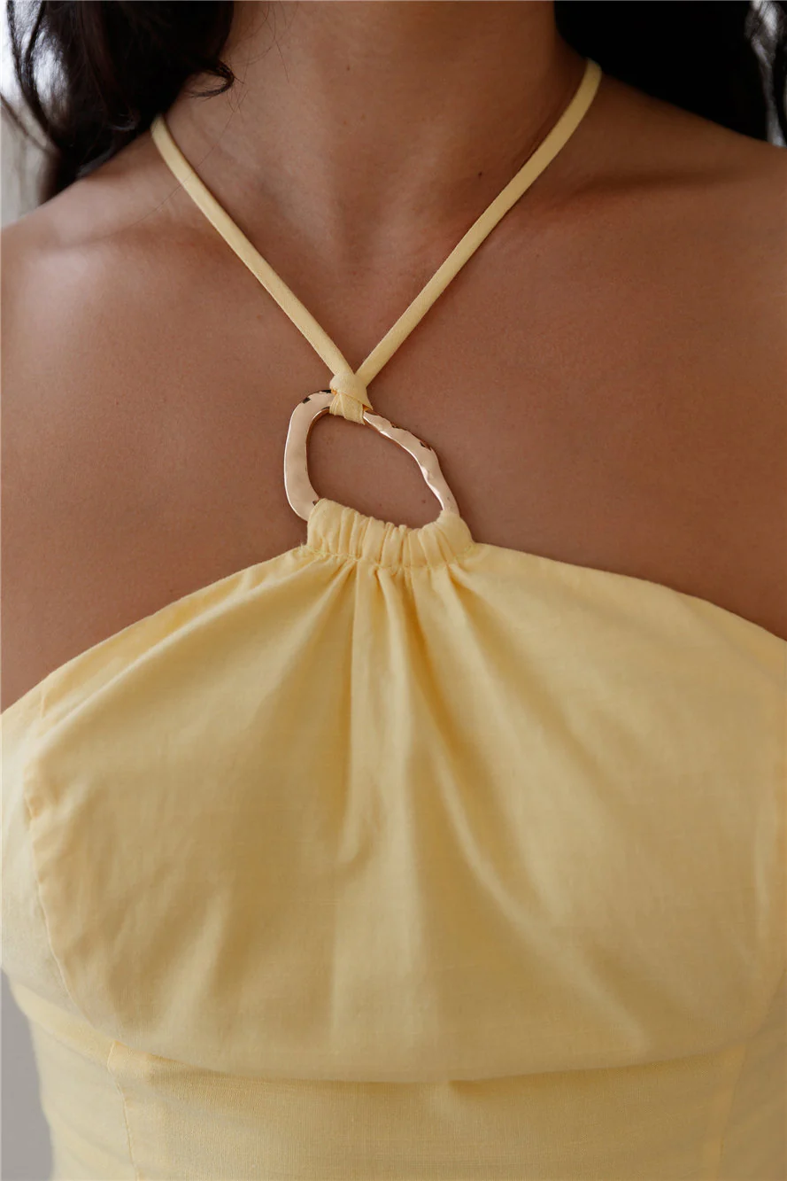 She's Captivating Midi Dress Yellow