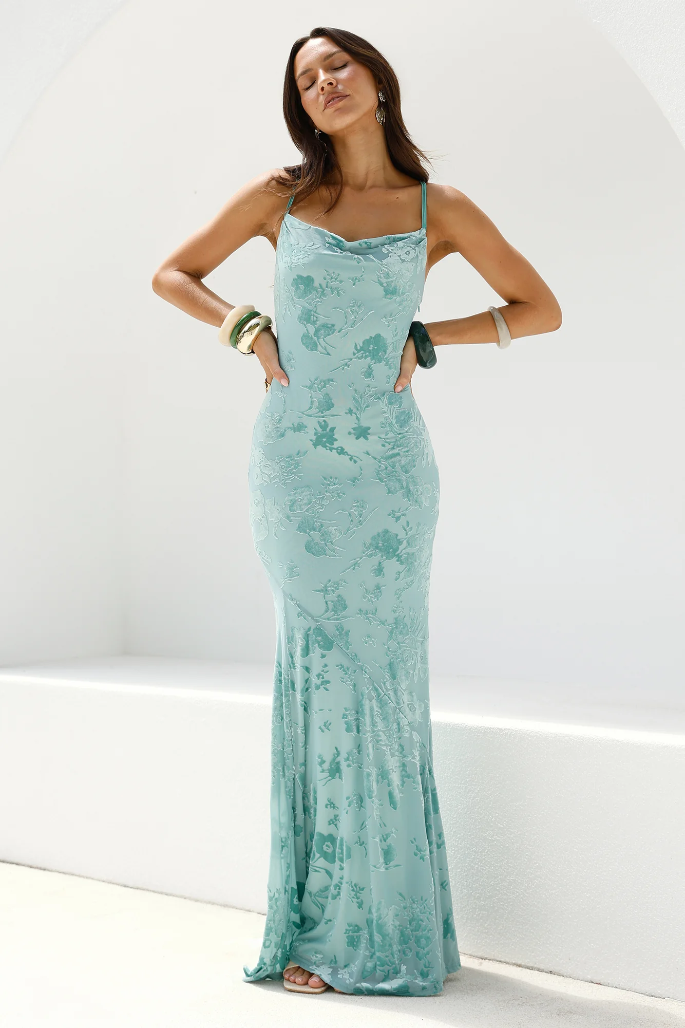 Fortune Flow Maxi Dress Sage