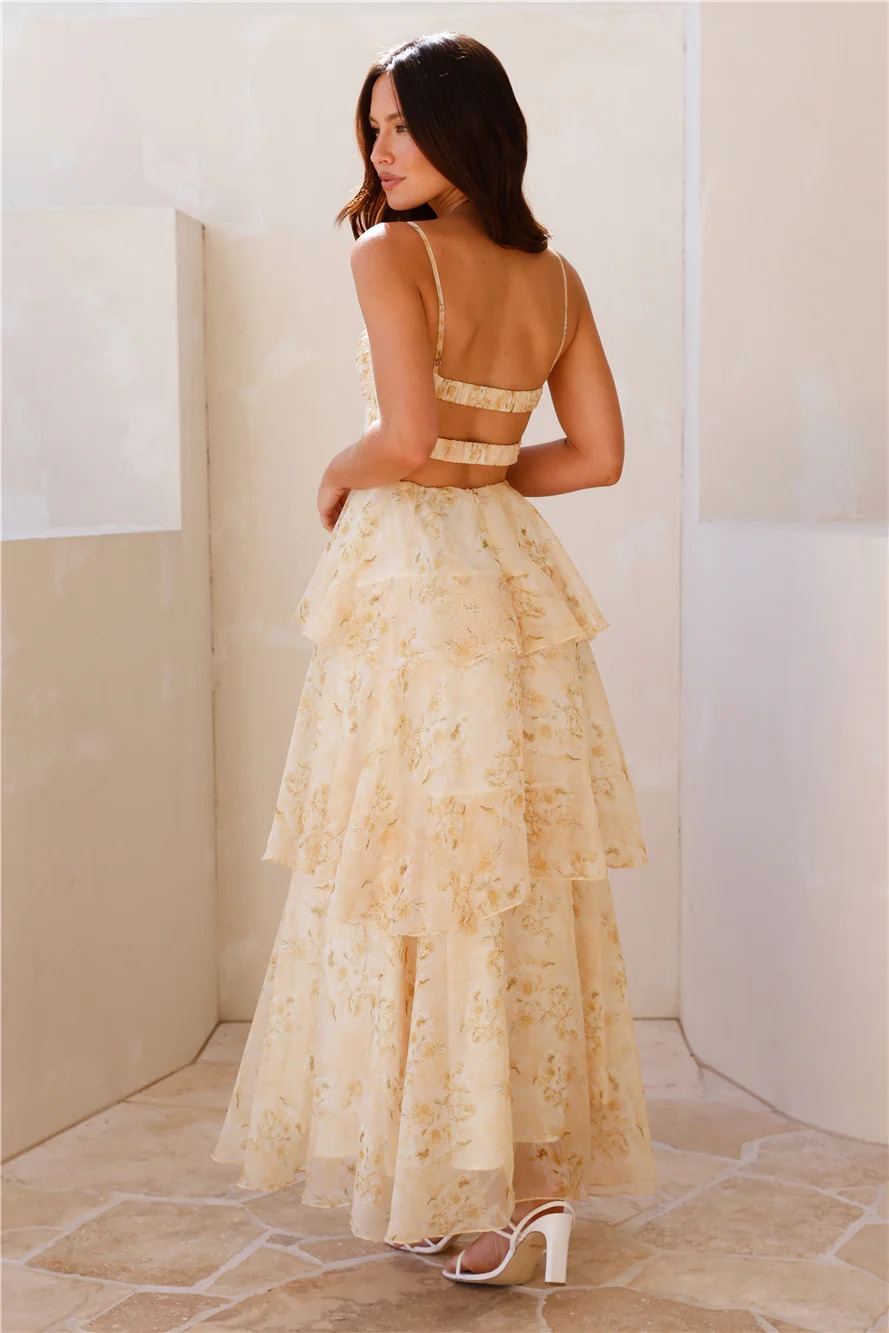 Sun Shining Through Maxi Dress Yellow