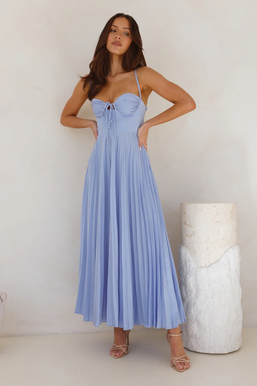 Lovely Soiree Maxi Dress Blue