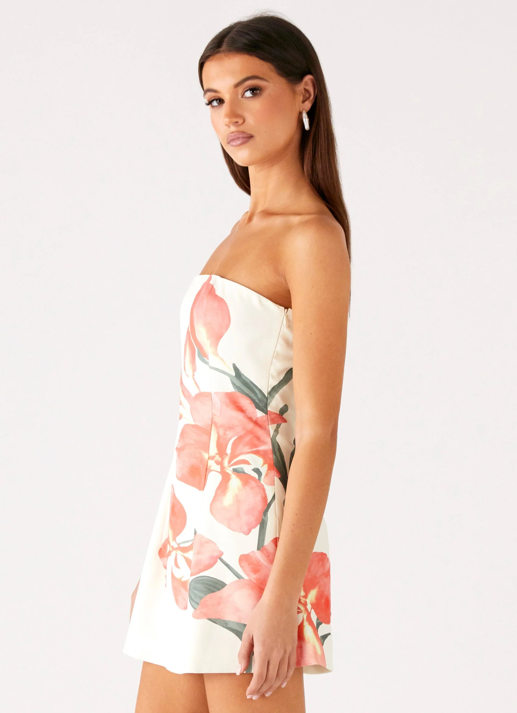 Denby Strapless Mini Dress - Siena Floral