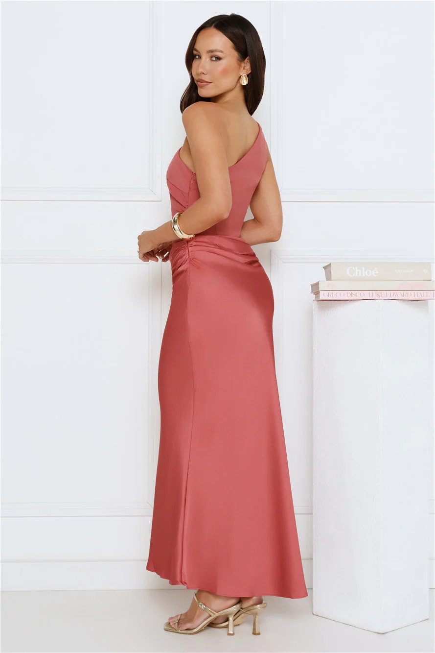 Starlit Darling Satin Maxi Dress Pink