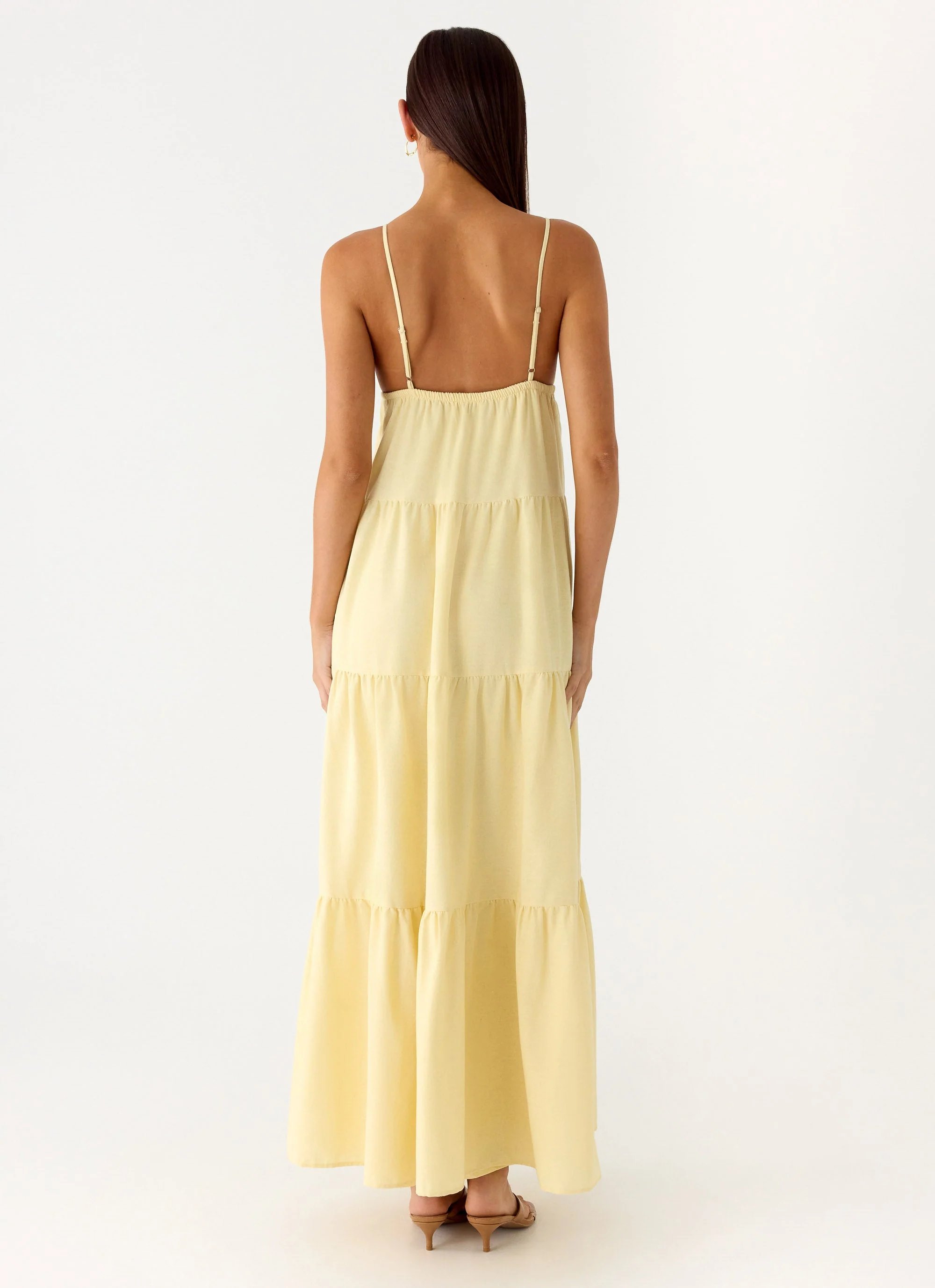 Lotty Linen Maxi Dress - Yellow